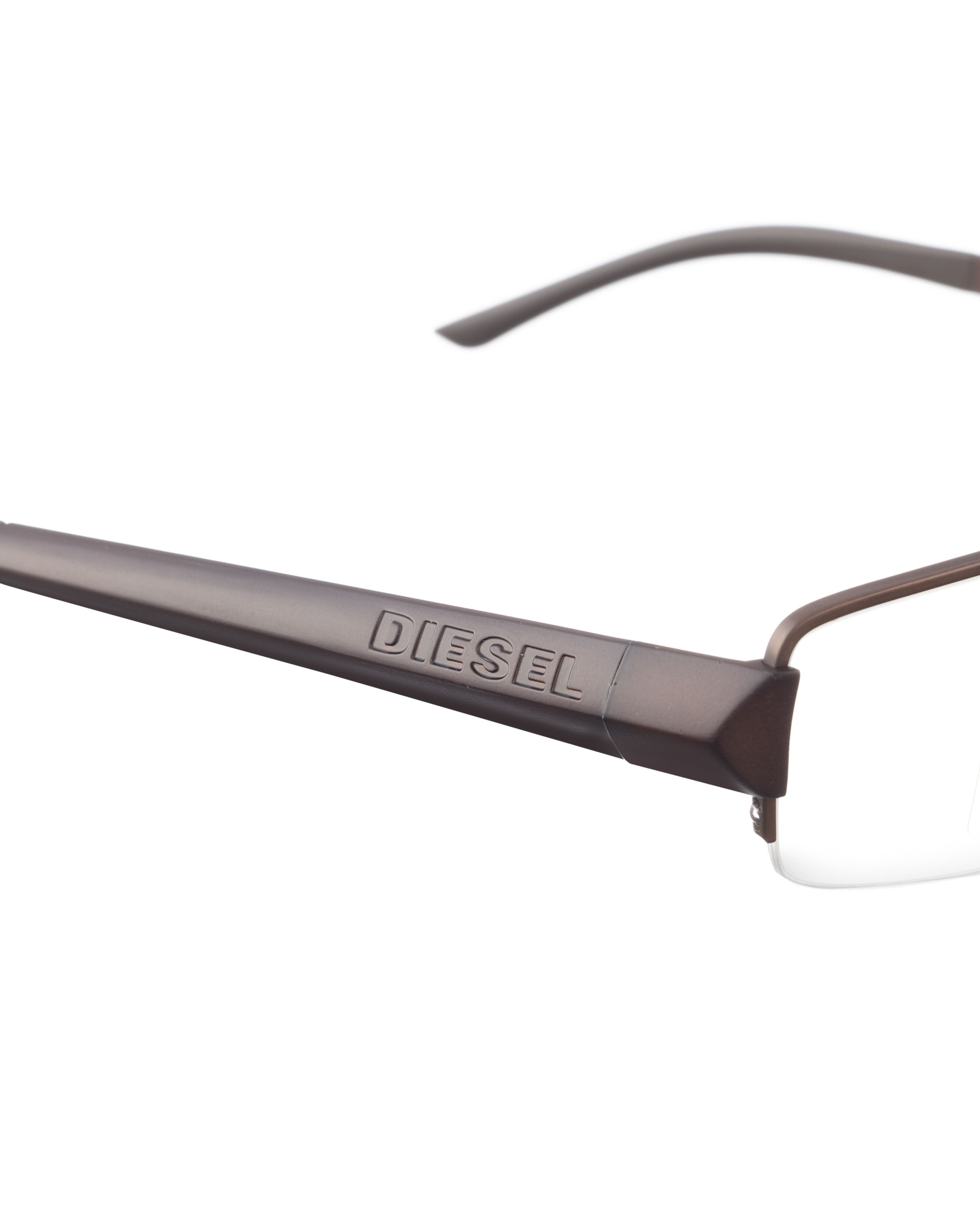 Diesel Diesel 90s Dark Brown Metallic Half Rim Glasses Size ONE SIZE - 1 Thumbnail
