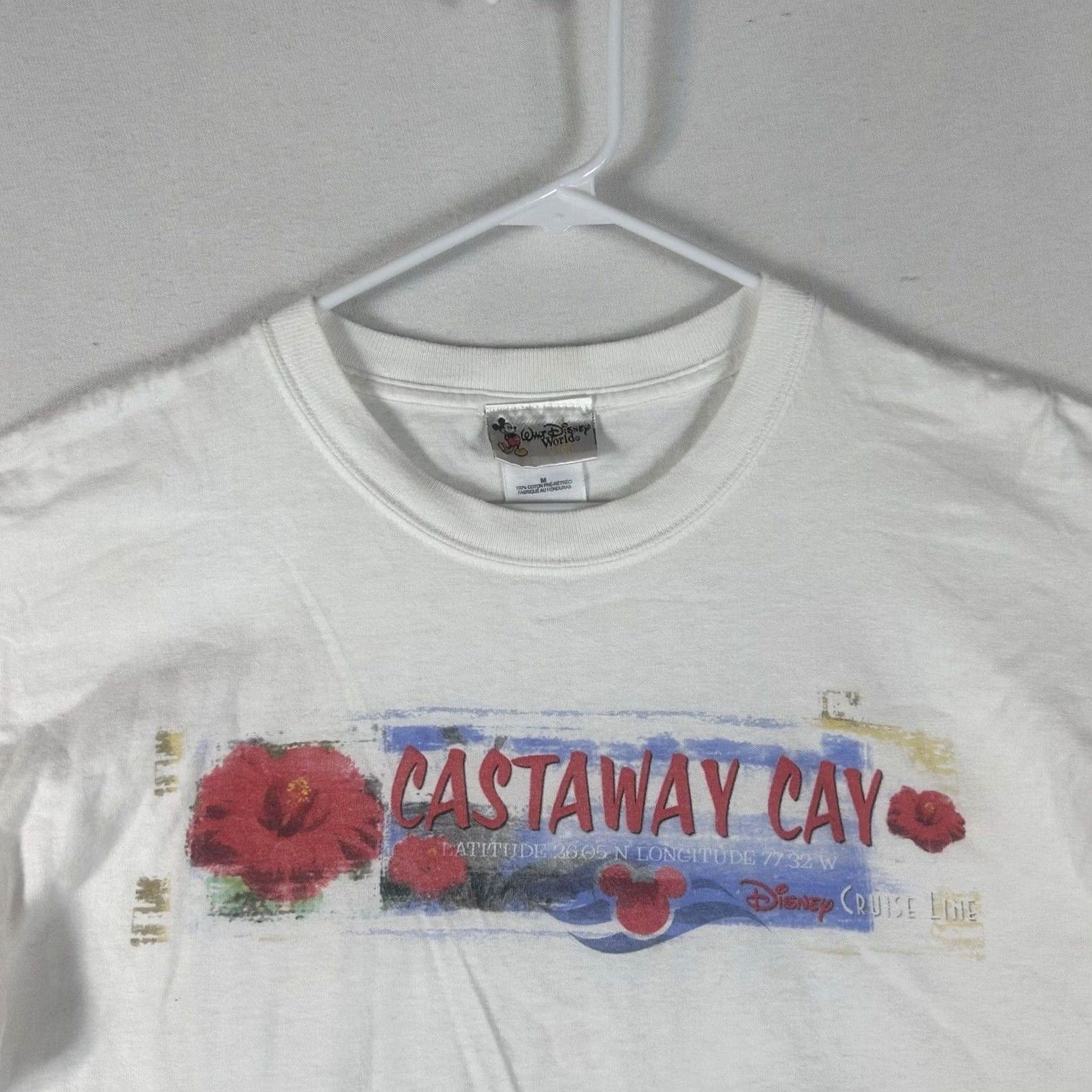 Disney Disney World Cruise Line Castaway Cay Tshirt Medium White Mickey Mouse Shirt Mens M Size US M / EU 48-50 / 2 - 2 Thumbnail