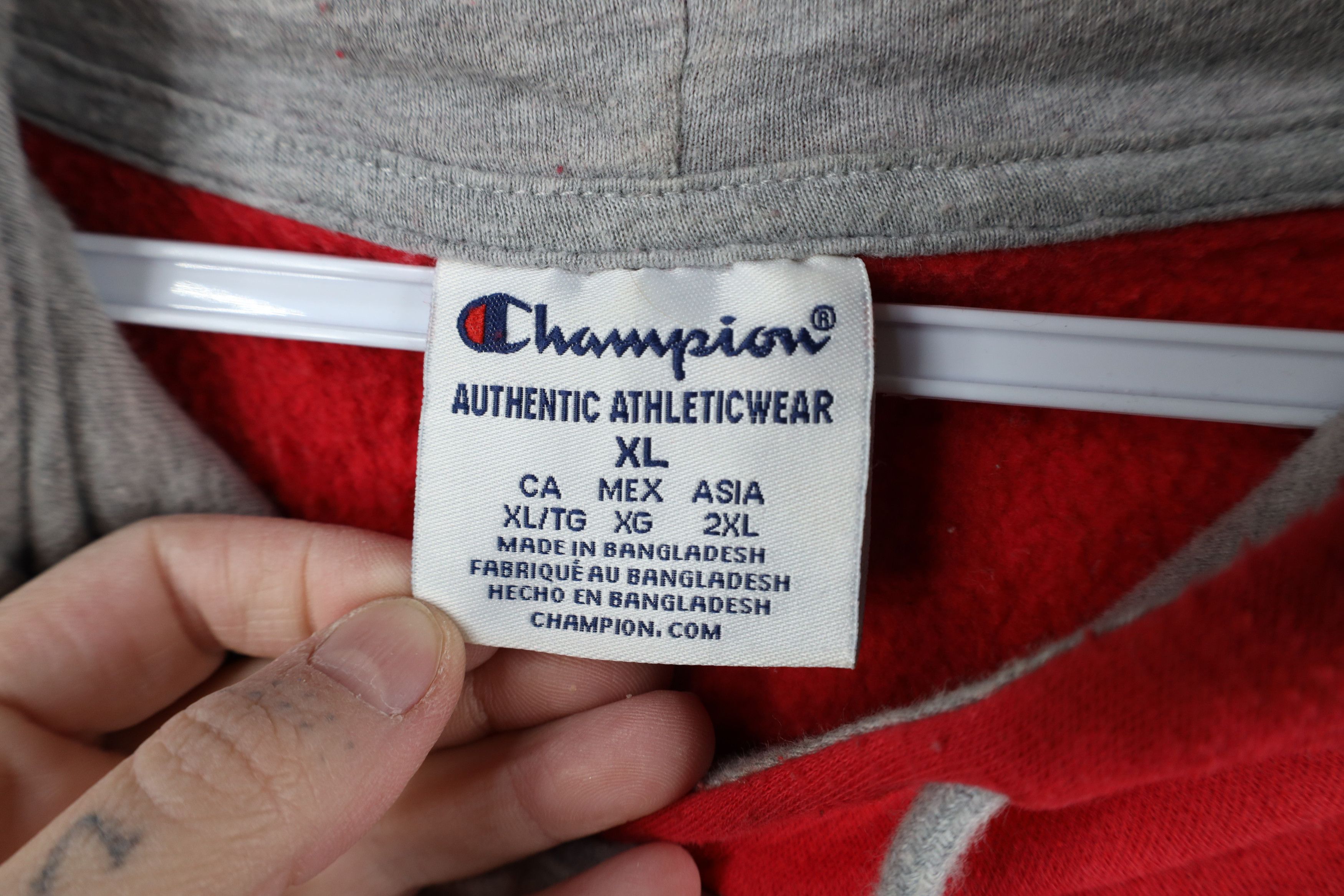 Champion × Vintage Vintage Champion Ohio State University Football Hoodie Red Size US XL / EU 56 / 4 - 15 Thumbnail