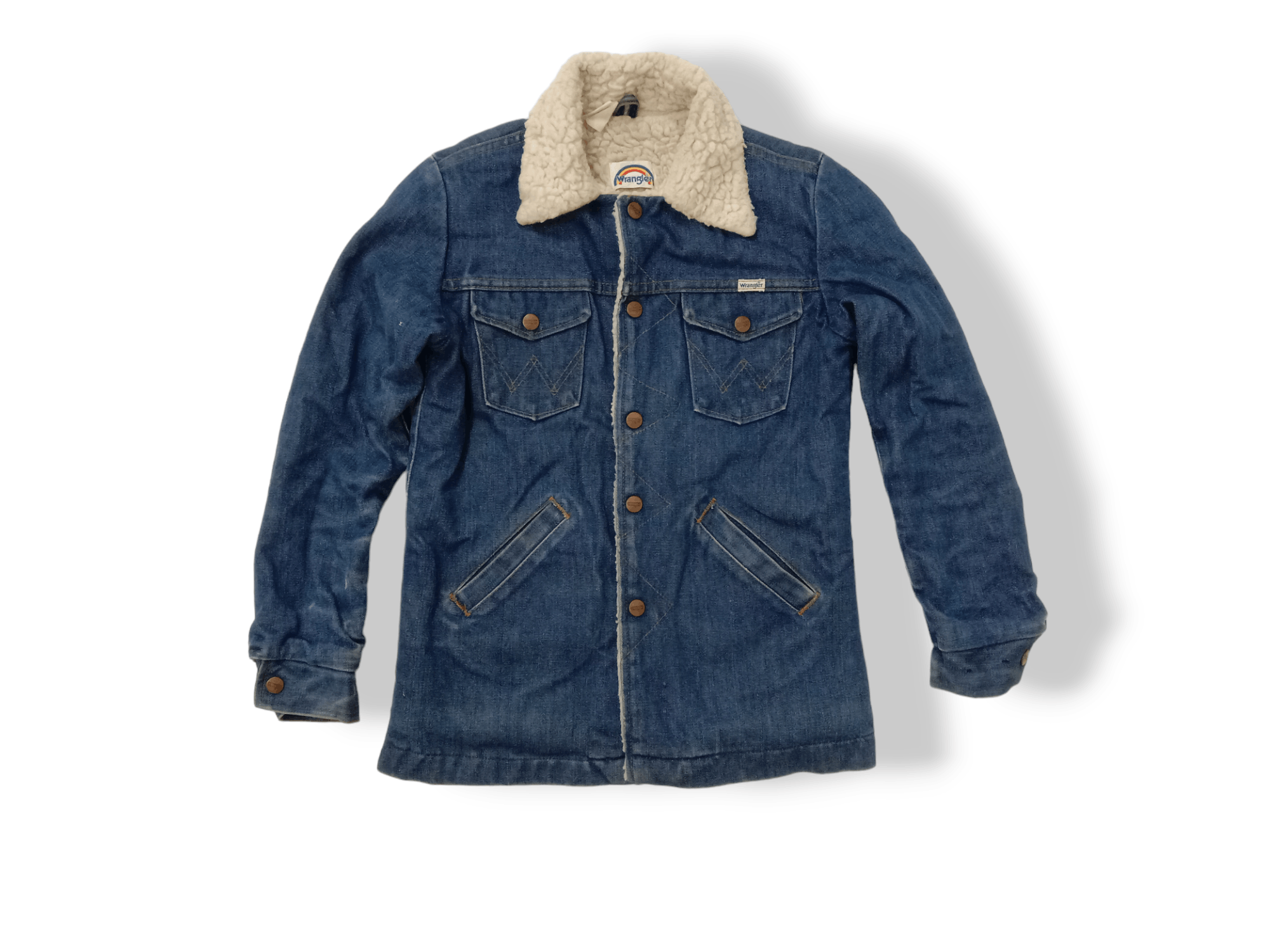Vintage Vintage Wrangler Denim Trucker Sherpa Jacket Boys Size Size US XS / EU 42 / 0 - 1 Thumbnail