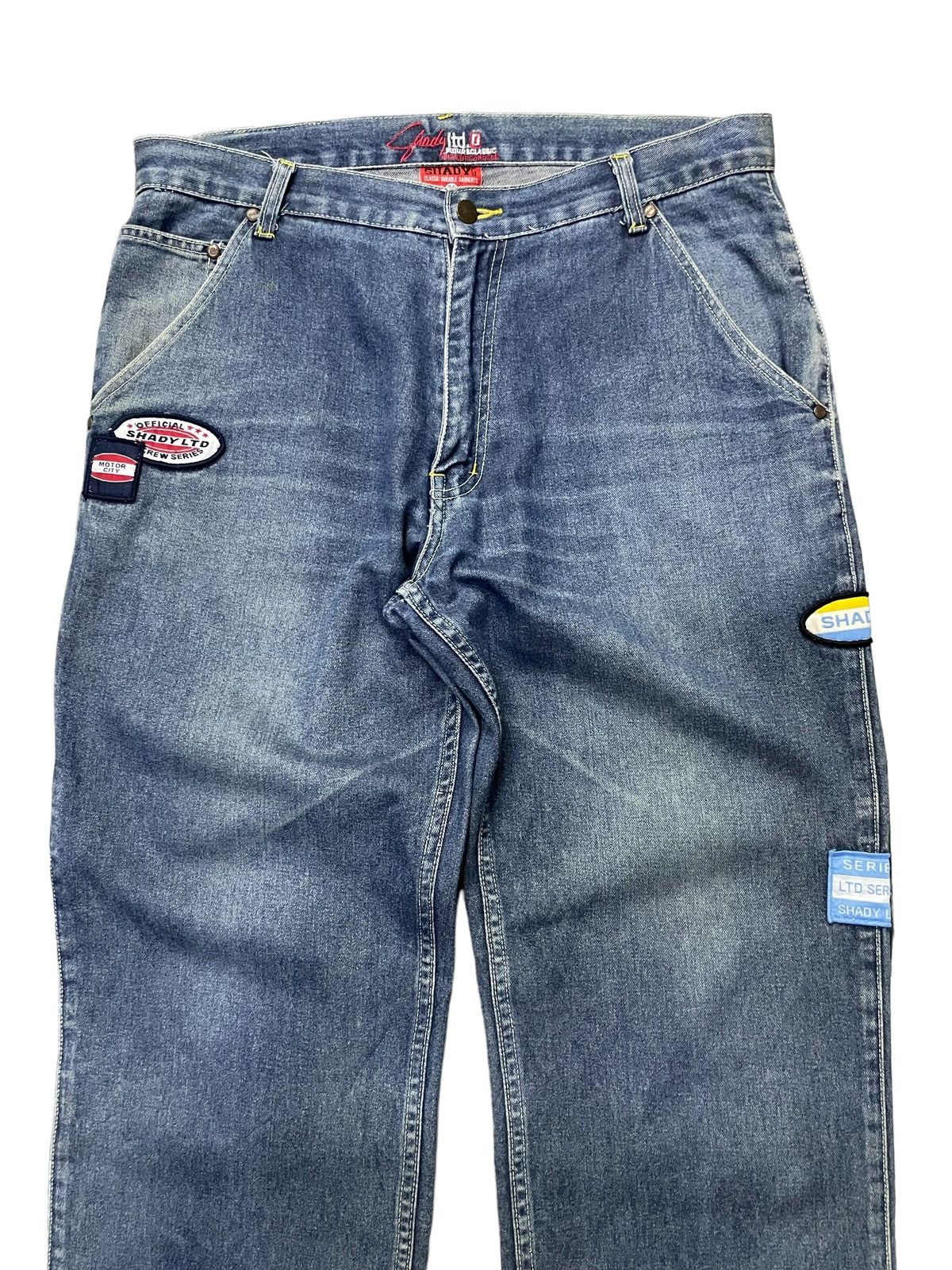 Eminem × JNCO Vintage Eminem Shady Ltd Patched Rap Baggy Massive Jeans Size US 34 / EU 50 - 6 Thumbnail