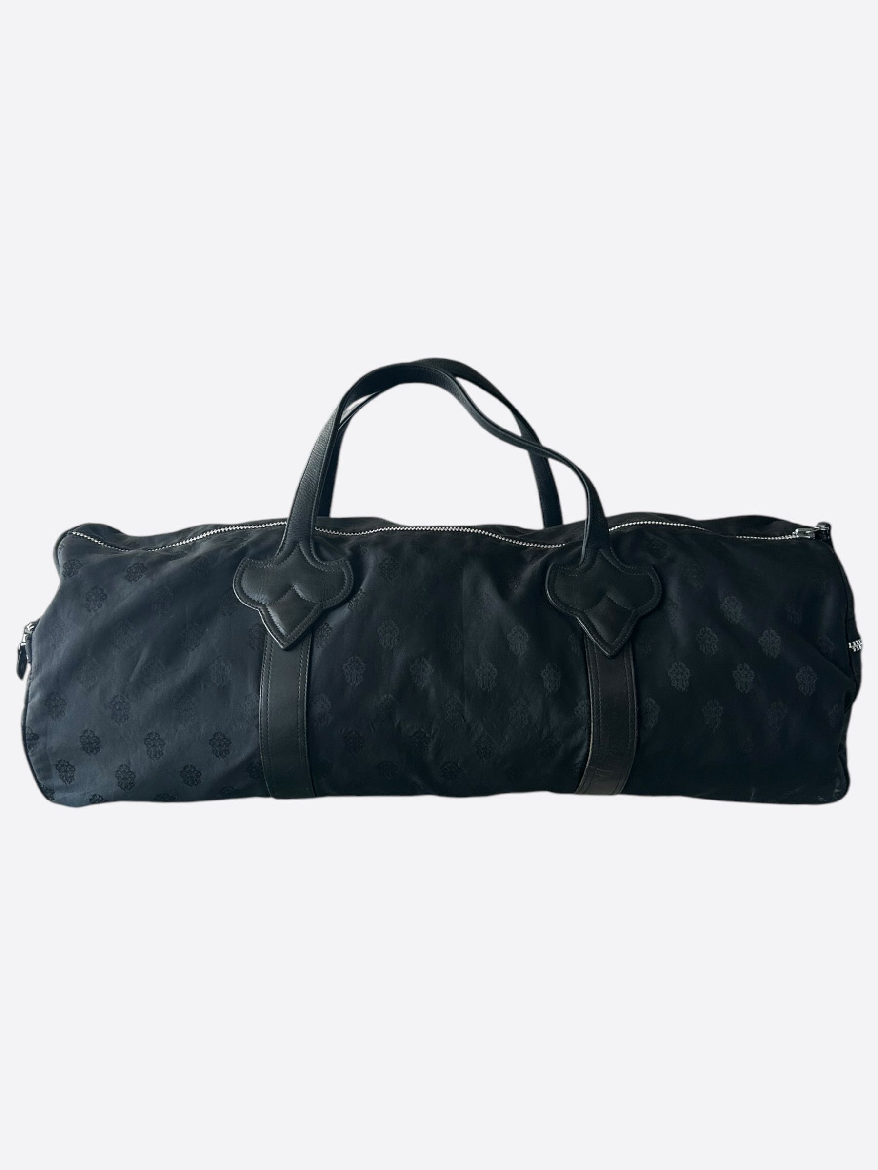 Chrome Hearts Chrome Hearts Black Nylon & Leather Jacquard Duffel Bag Size ONE SIZE - 3 Thumbnail