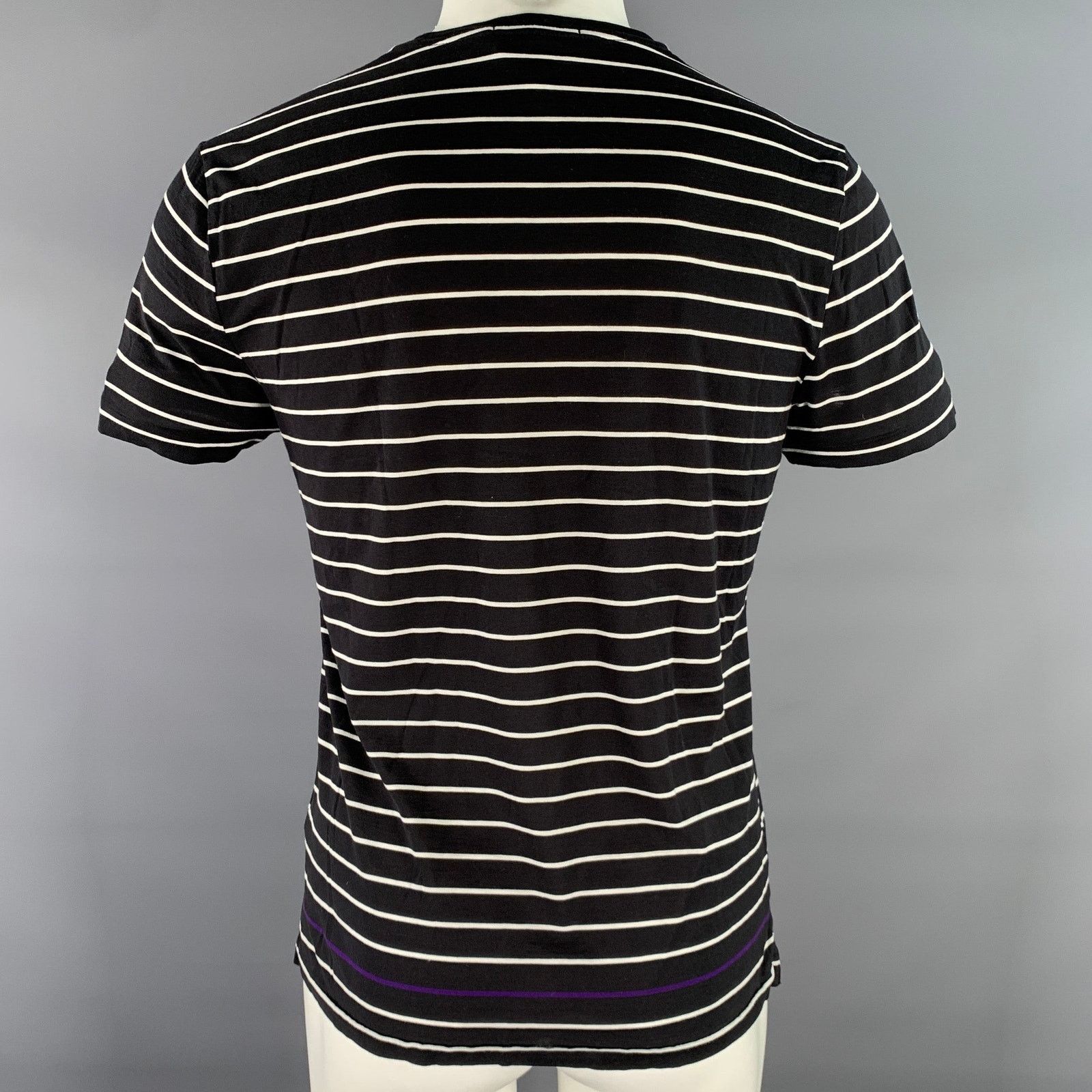 Ralph Lauren RALPH LAUREN M Navy White Stripe Cotton Crew-Neck T-shirt Size US M / EU 48-50 / 2 - 4 Thumbnail