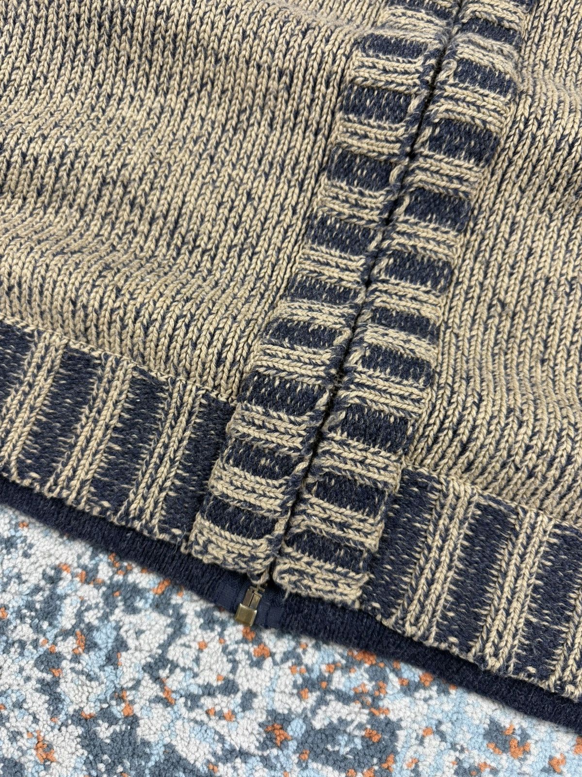 Schott × Vintage Vintage 90s Schott NYC military gear heavy zip knit sweater Size US L / EU 52-54 / 3 - 12 Thumbnail