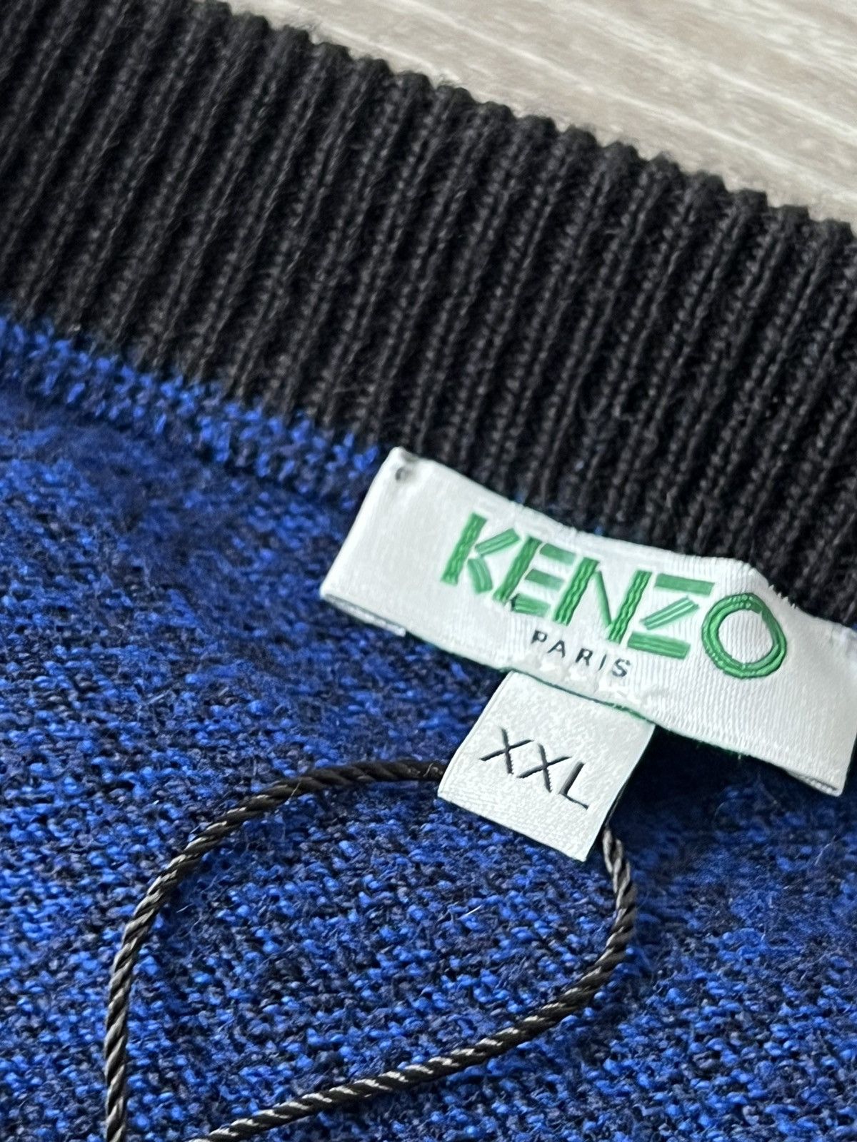 Kenzo Rare Wool Kenzo Embroidered Logo Luxuxry Blue Sweater Size US XXL / EU 58 / 5 - 14 Thumbnail