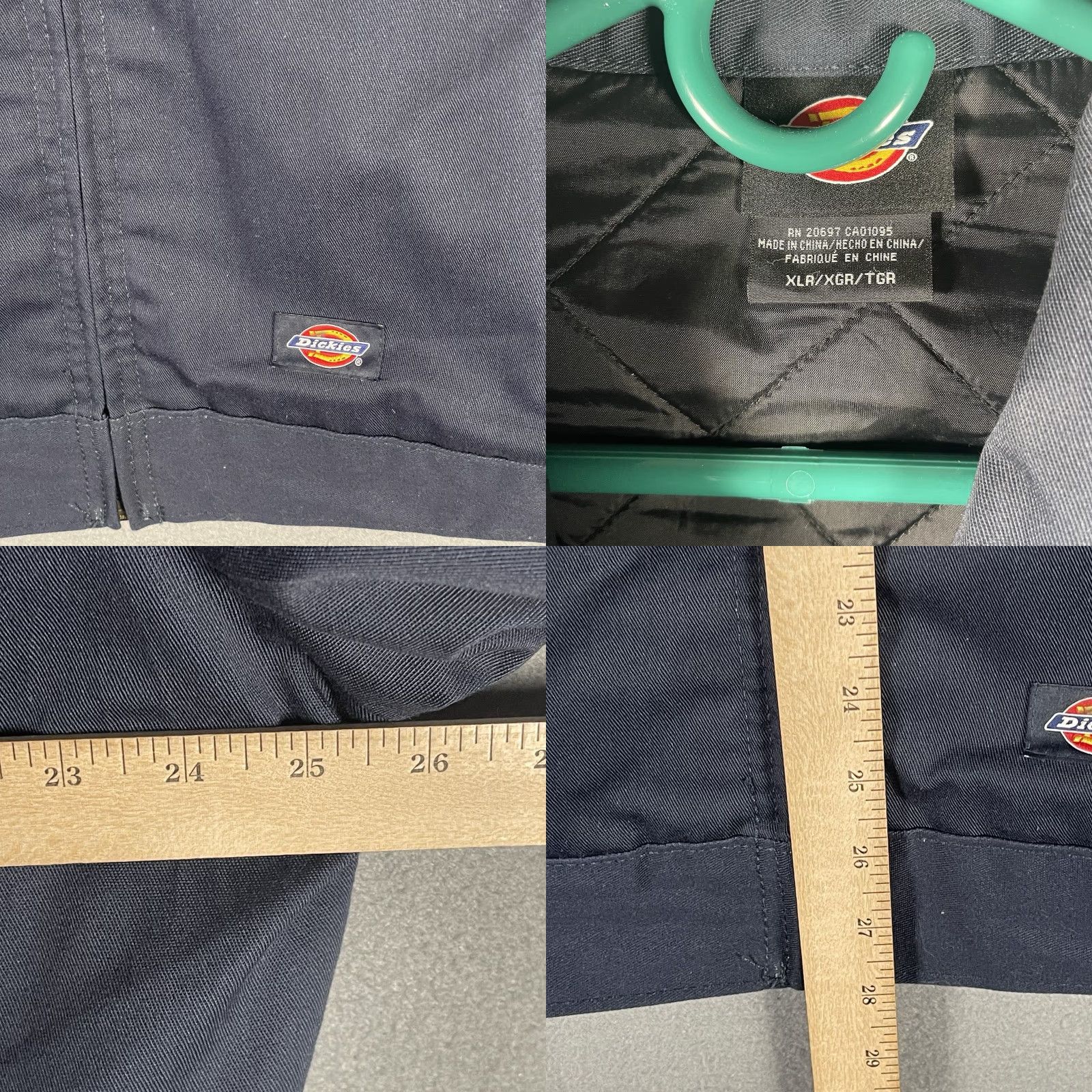 Dickies Dickies Jacket Mens XLR Navy Blue Canvas Work Chore Utility Bomber Zip Up Lined Pockets Regular Size US XL / EU 56 / 4 - 8 Thumbnail