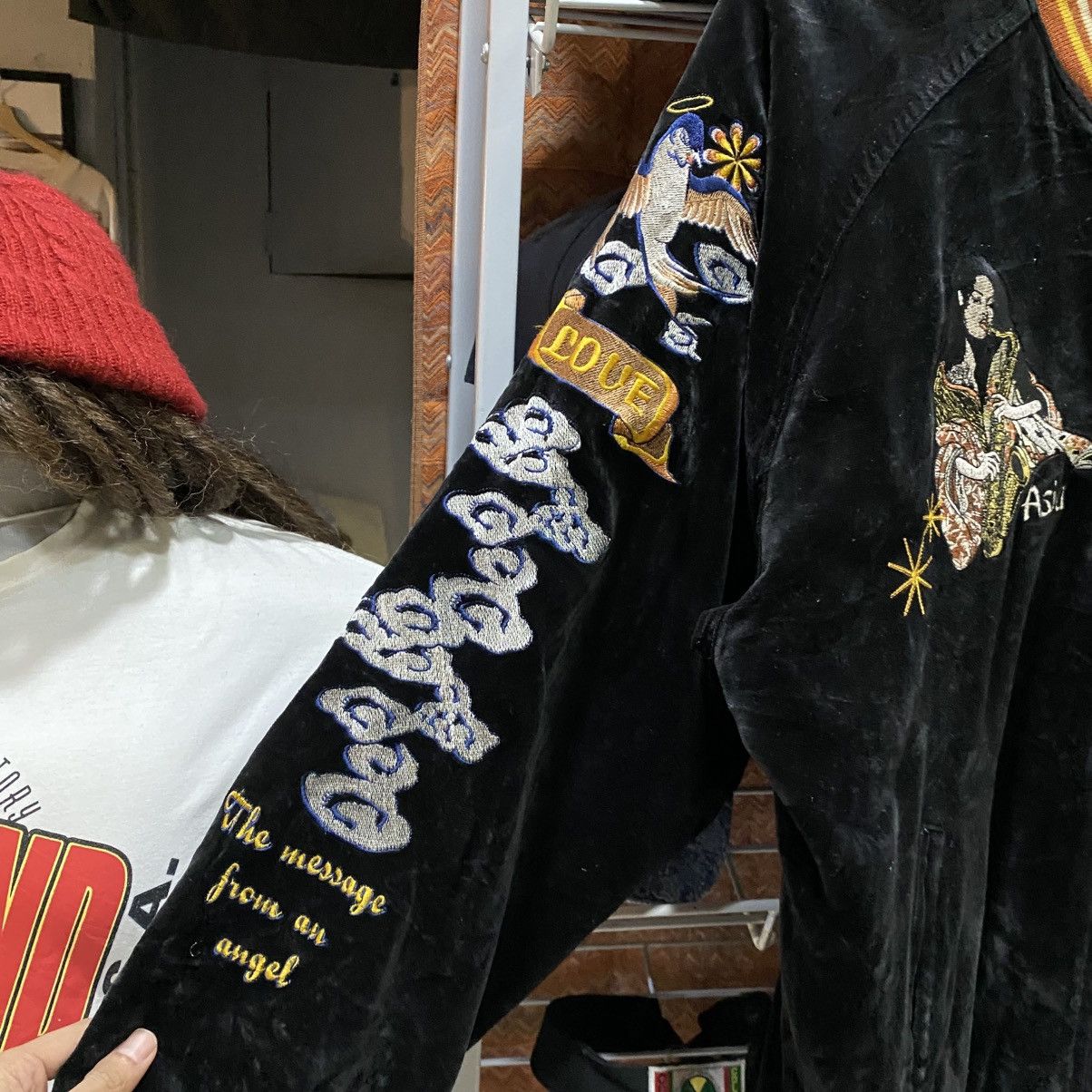 Japanese Brand VTG velvet sukajan souvenir jacket GRACEFUL JAPANESE ANEGO Size US L / EU 52-54 / 3 - 11 Thumbnail