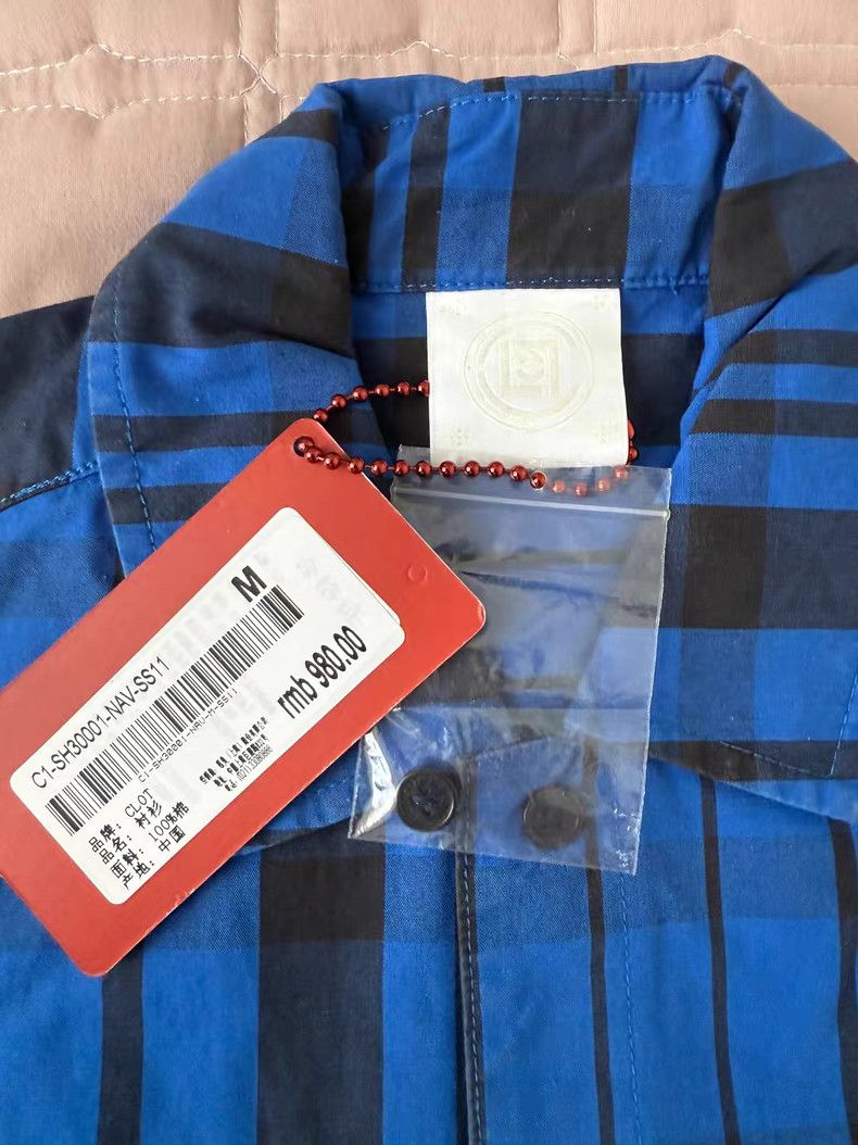 CLOT CLOT Edison Chen Early Blue Plaid Long Sleeve Shirt Size US M / EU 48-50 / 2 - 2 Thumbnail