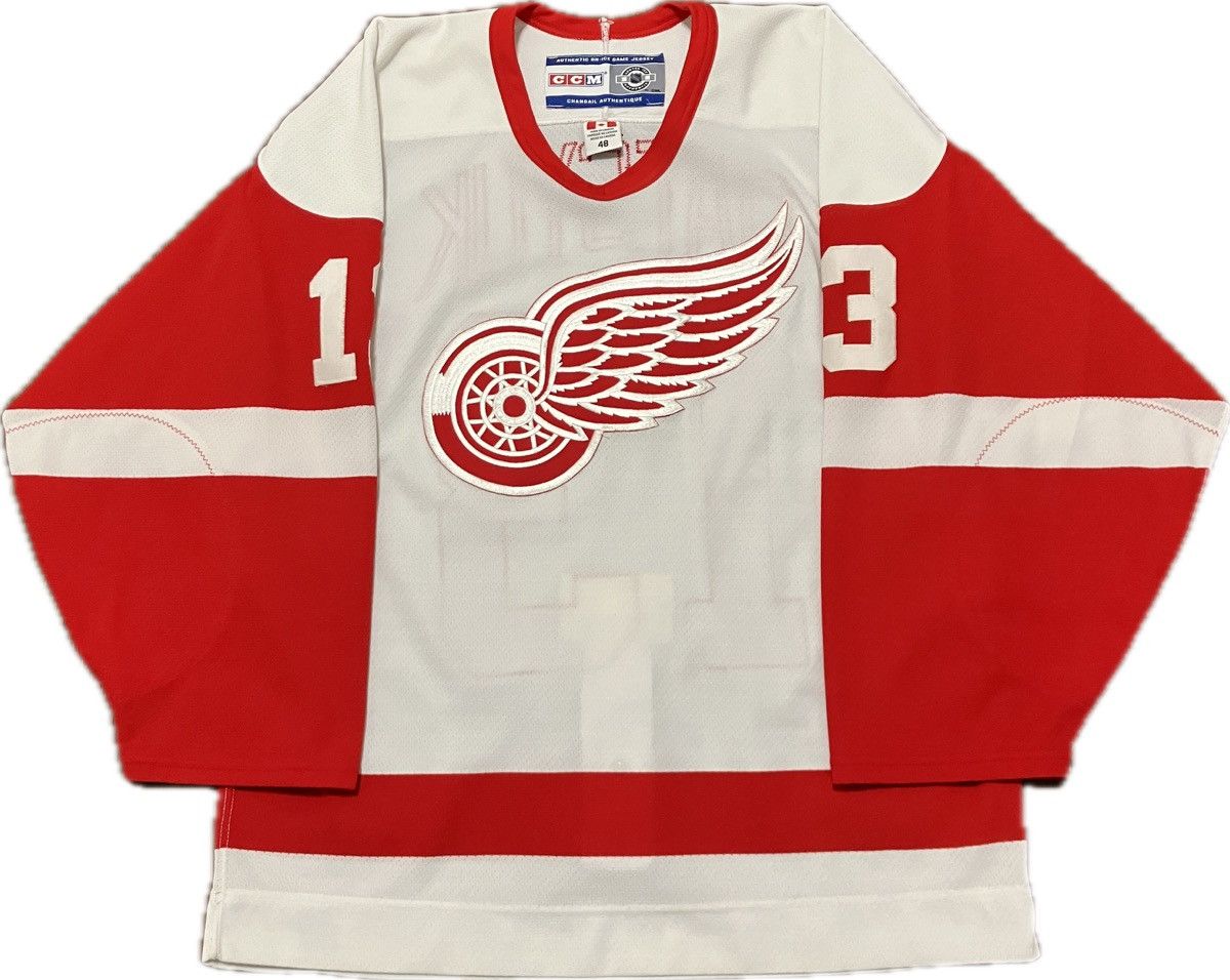 image of Detroit Red Wings Datsyuk Ccm Authentic Nhl Hockey Jersey, Men's (Size XL)