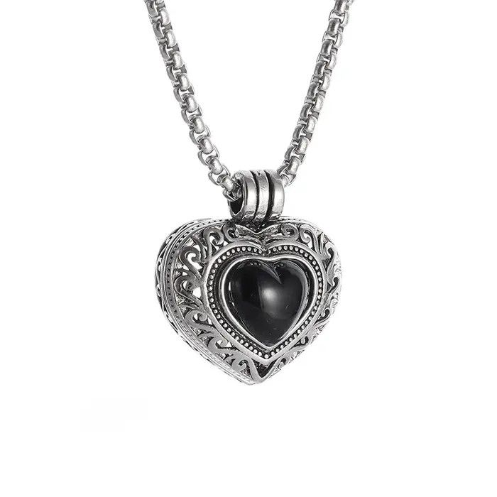 Jewelry Retro Simple Black Stone Necklaces Size ONE SIZE - 5 Thumbnail