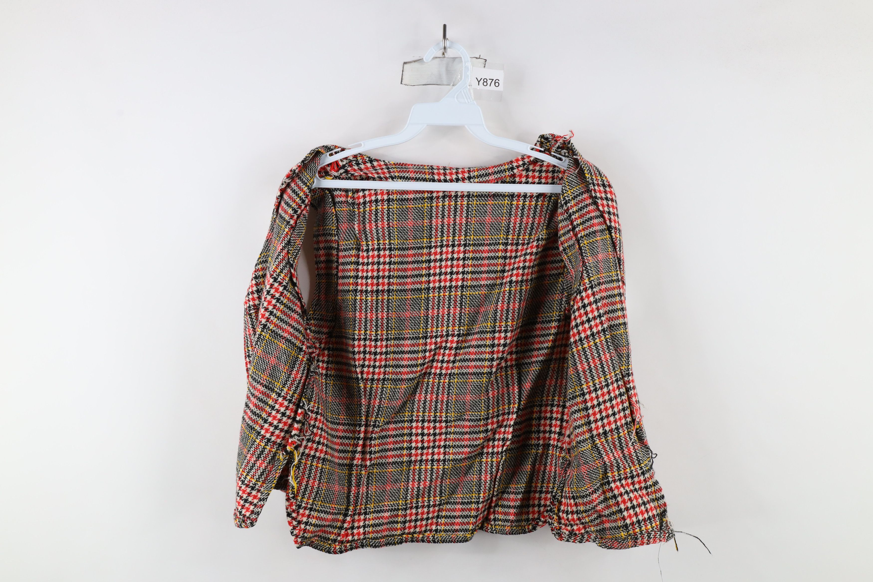 Vintage Vintage 60s 70s Streetwear Tweed Houndstooth Vest Jacket Size S / US 4 / IT 40 - 9 Thumbnail