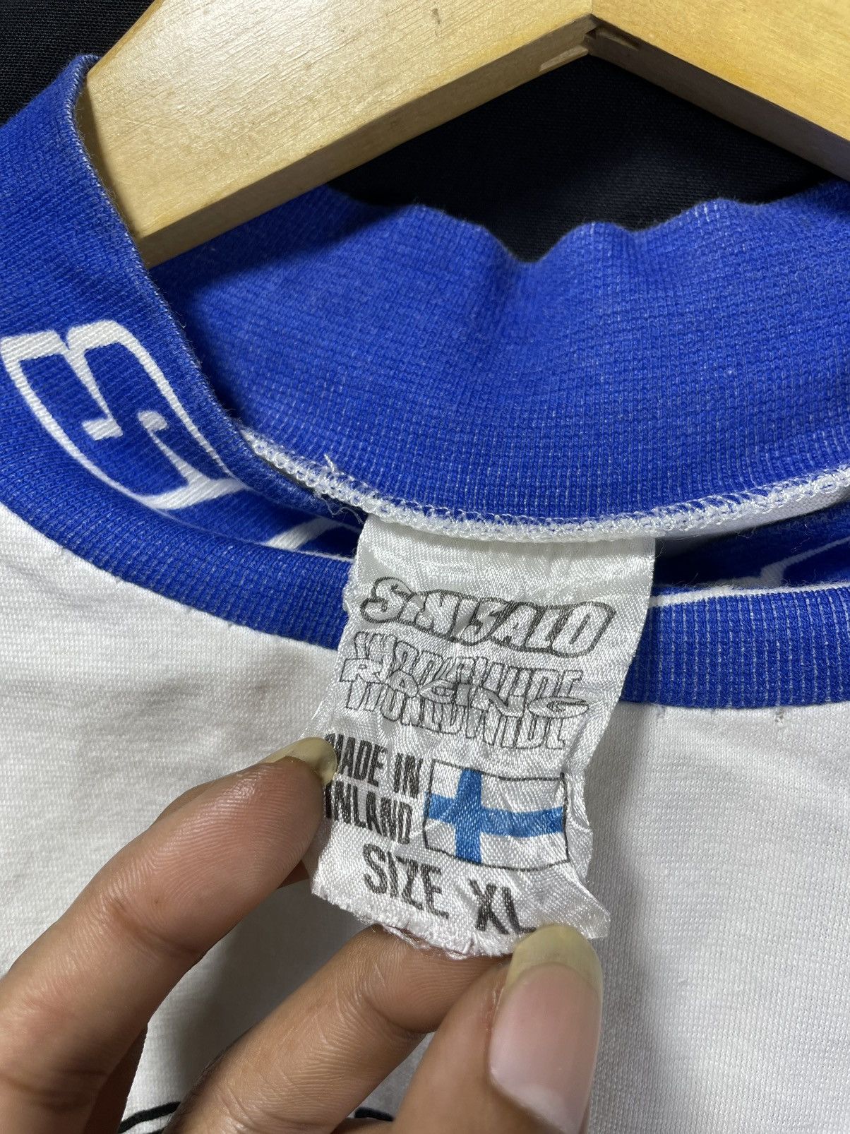 Vintage SiniSalo Worldwide 90s mock neck motocross jersey Troy Lee Size US XL / EU 56 / 4 - 6 Thumbnail
