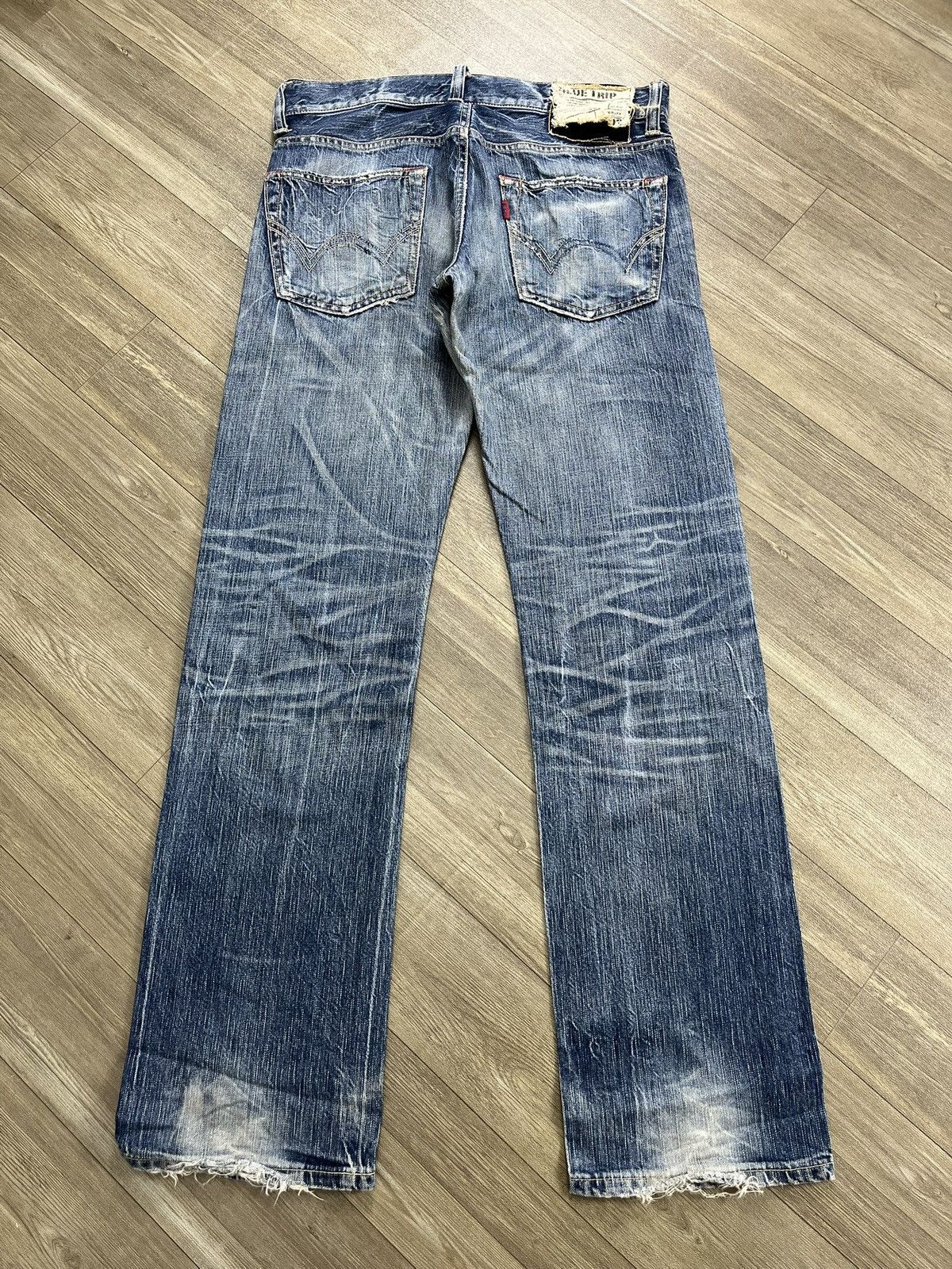 If Six Was Nine 🇯🇵2000s Edwin Blue Trip 503 Japan Distressed Nice Faded Jeans Size US 30 / EU 46 - 14 Thumbnail