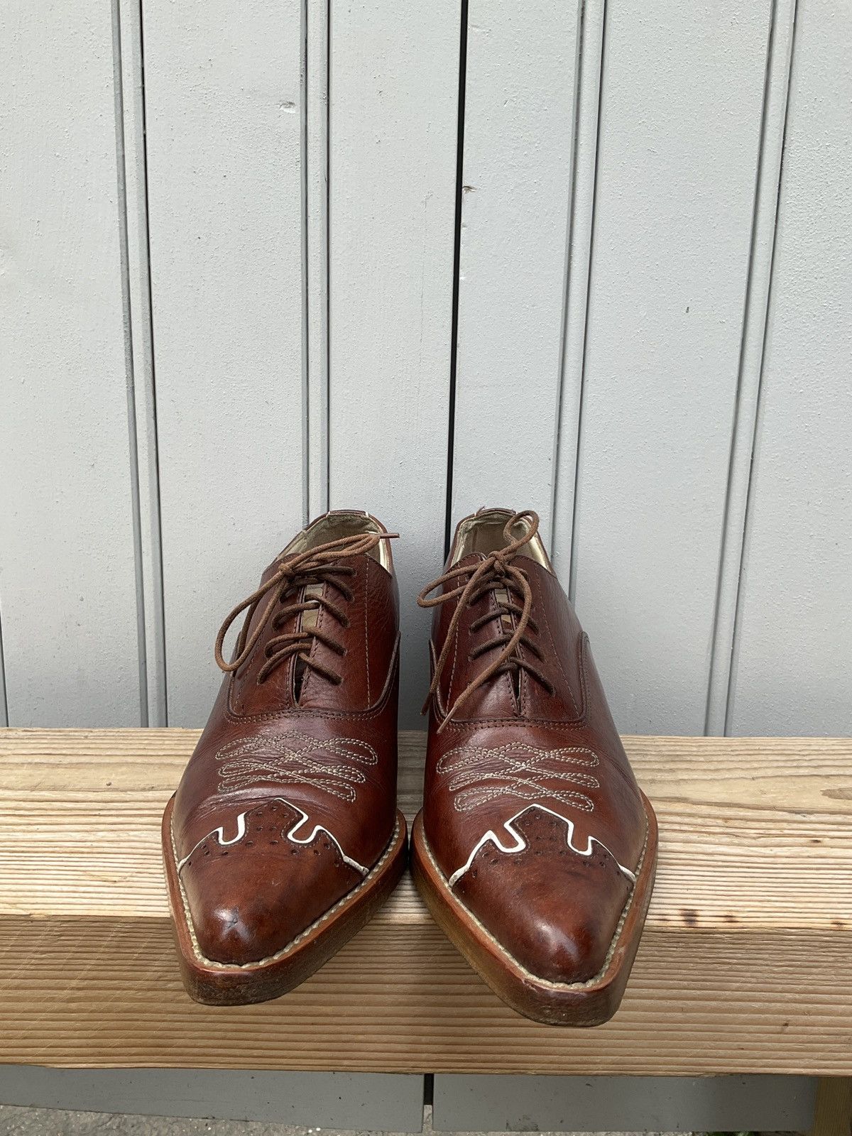 Vintage Vintage Fiorina santiag-style shoes Size US 6 / IT 36 - 4 Thumbnail