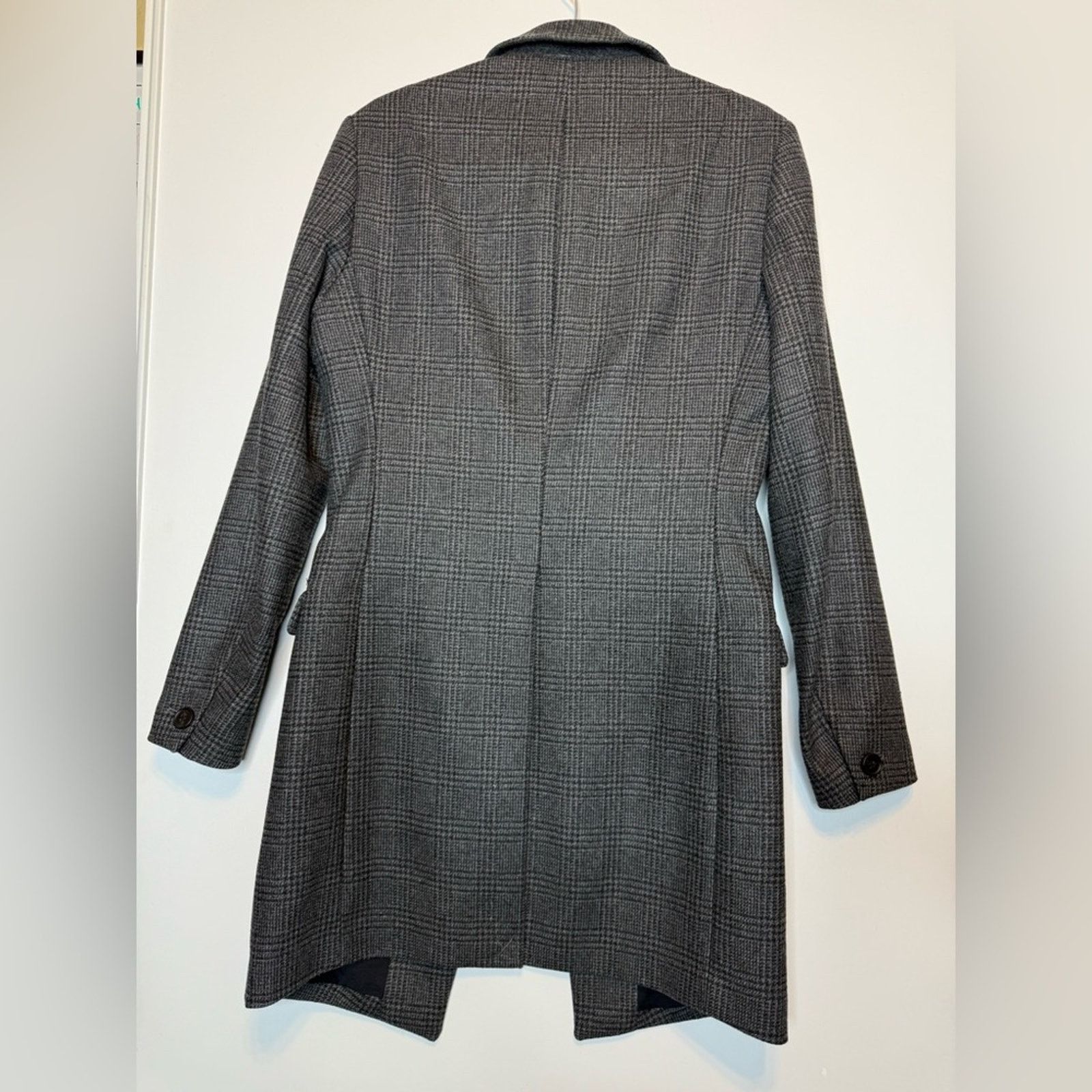 Allsaints ALLSAINTS Dark l Plaid Spyro Coat Charcoal Gray- Thirty Four Size US XS / EU 42 / 0 - 10 Thumbnail