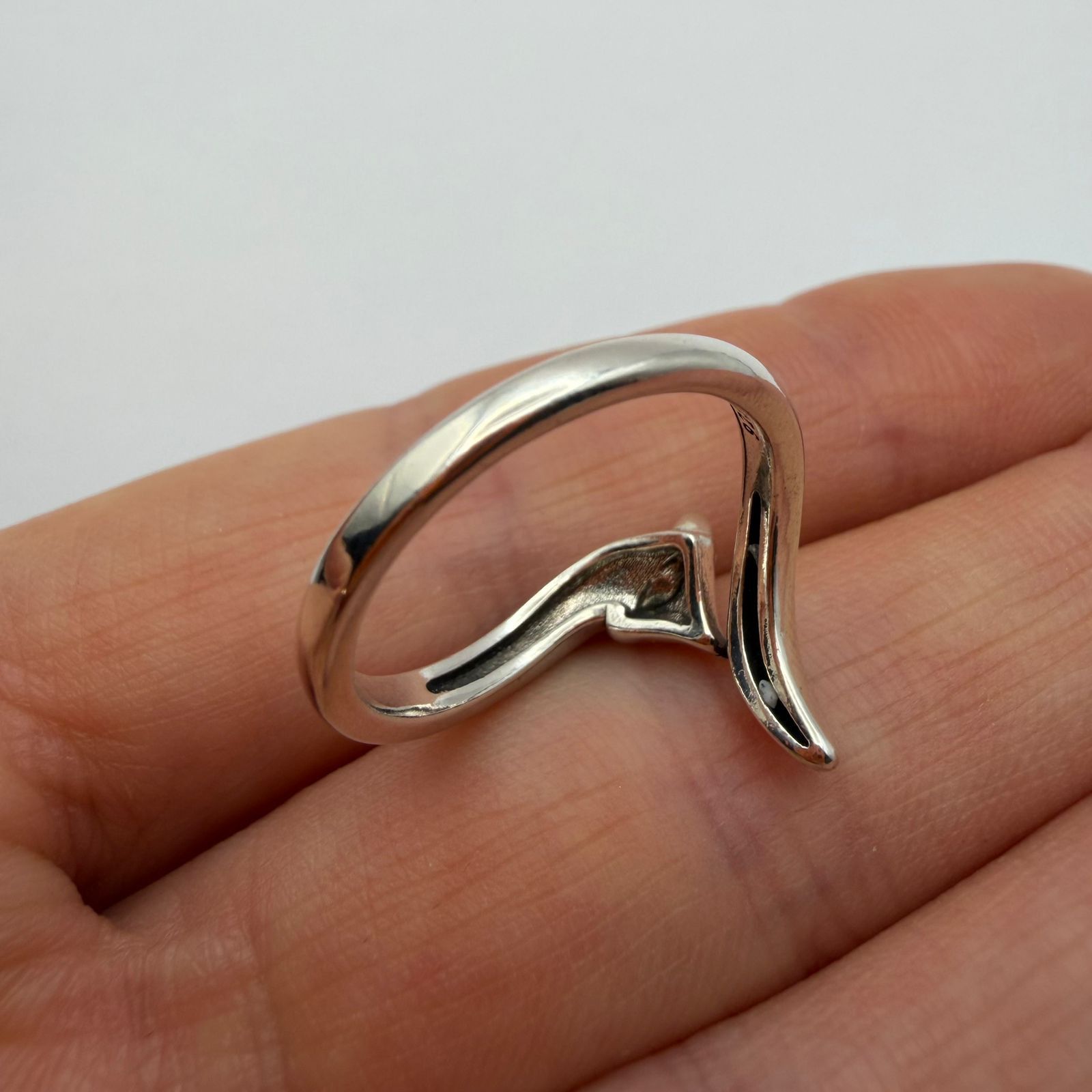 Sterling Silver 925 Sterling Silver Fox Ring Adjustable Minimalist Animal Size ONE SIZE - 3 Thumbnail