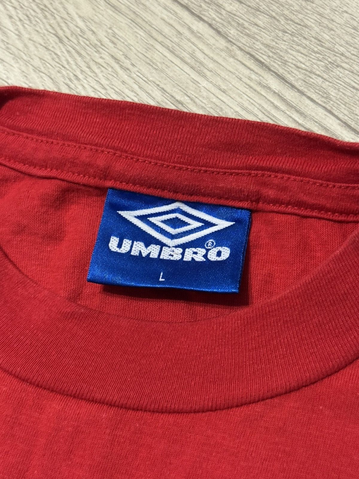 Umbro 🔷Vintage Umbro Manchester United Sharp Big Logo T-shirt 90s🔷 Size US L / EU 52-54 / 3 - 4 Thumbnail