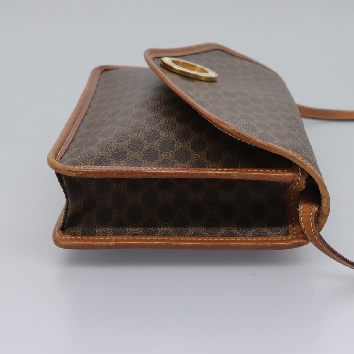 Celine CELINE Macadam Canvas Shoulder Bag Pvc Leather Brown Gold Size ONE SIZE - 5 Thumbnail