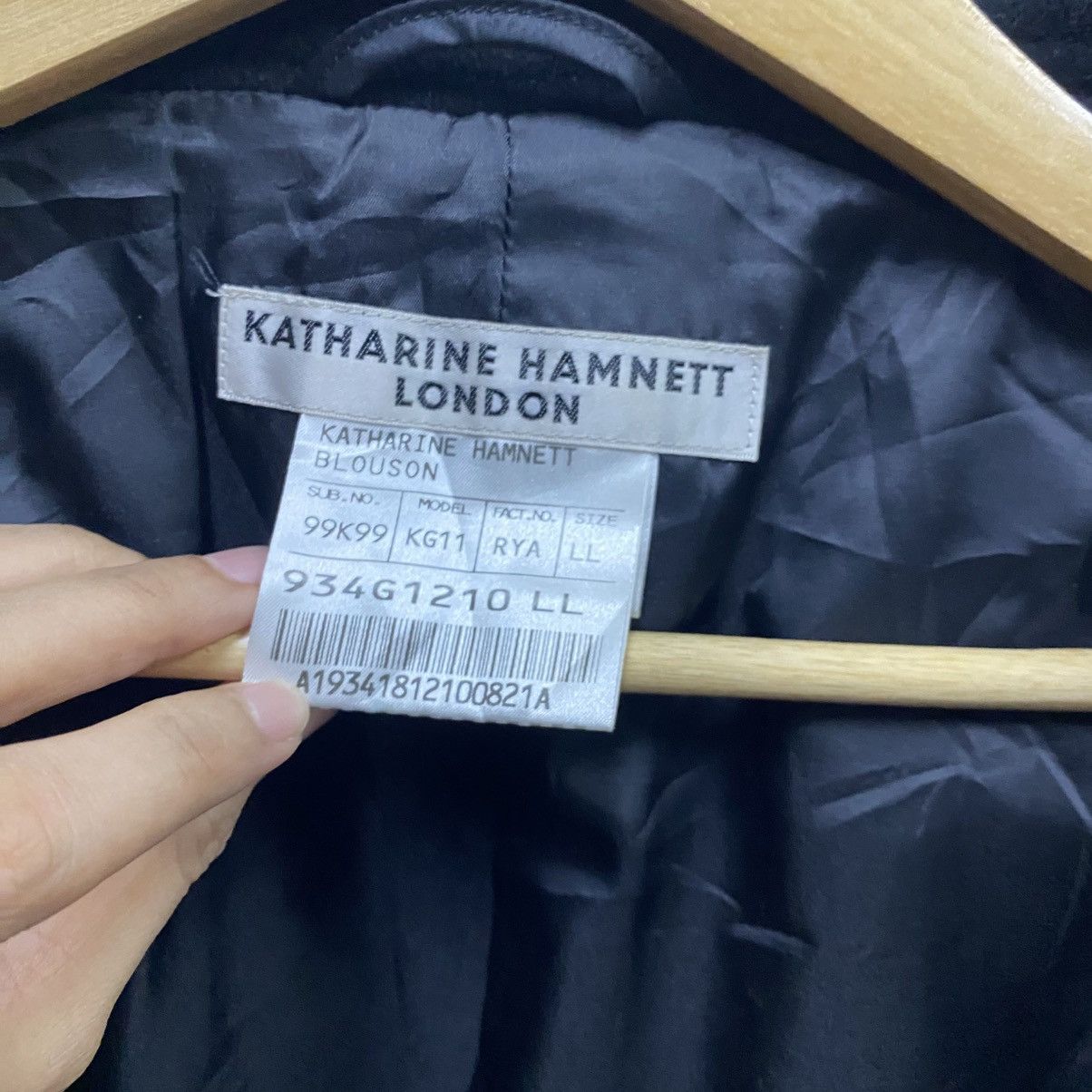Katharine Hamnett London 🥷🏿Katharine Hamnett London Black Wool Duffle Coat (M) Size US M / EU 48-50 / 2 - 16 Thumbnail