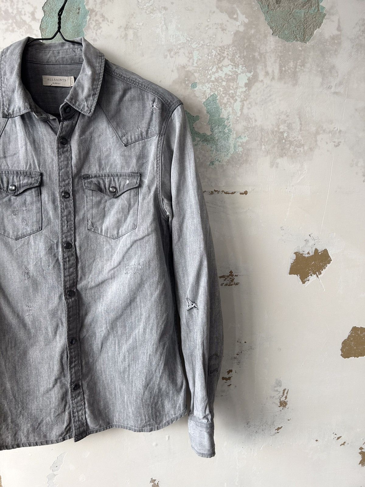 Allsaints Allsaints shirt Japanese brand long sleeve denim Size US S / EU 44-46 / 1 - 2 Thumbnail