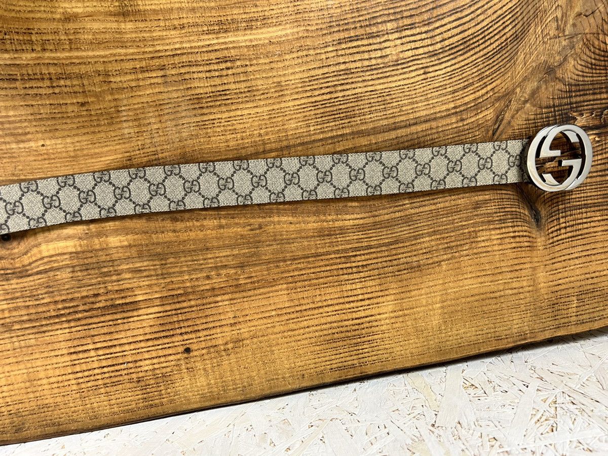 Gucci Gucci GG Web Interlocking G Leather Belt 114984 1766 90/36 Size ONE SIZE - 4 Thumbnail
