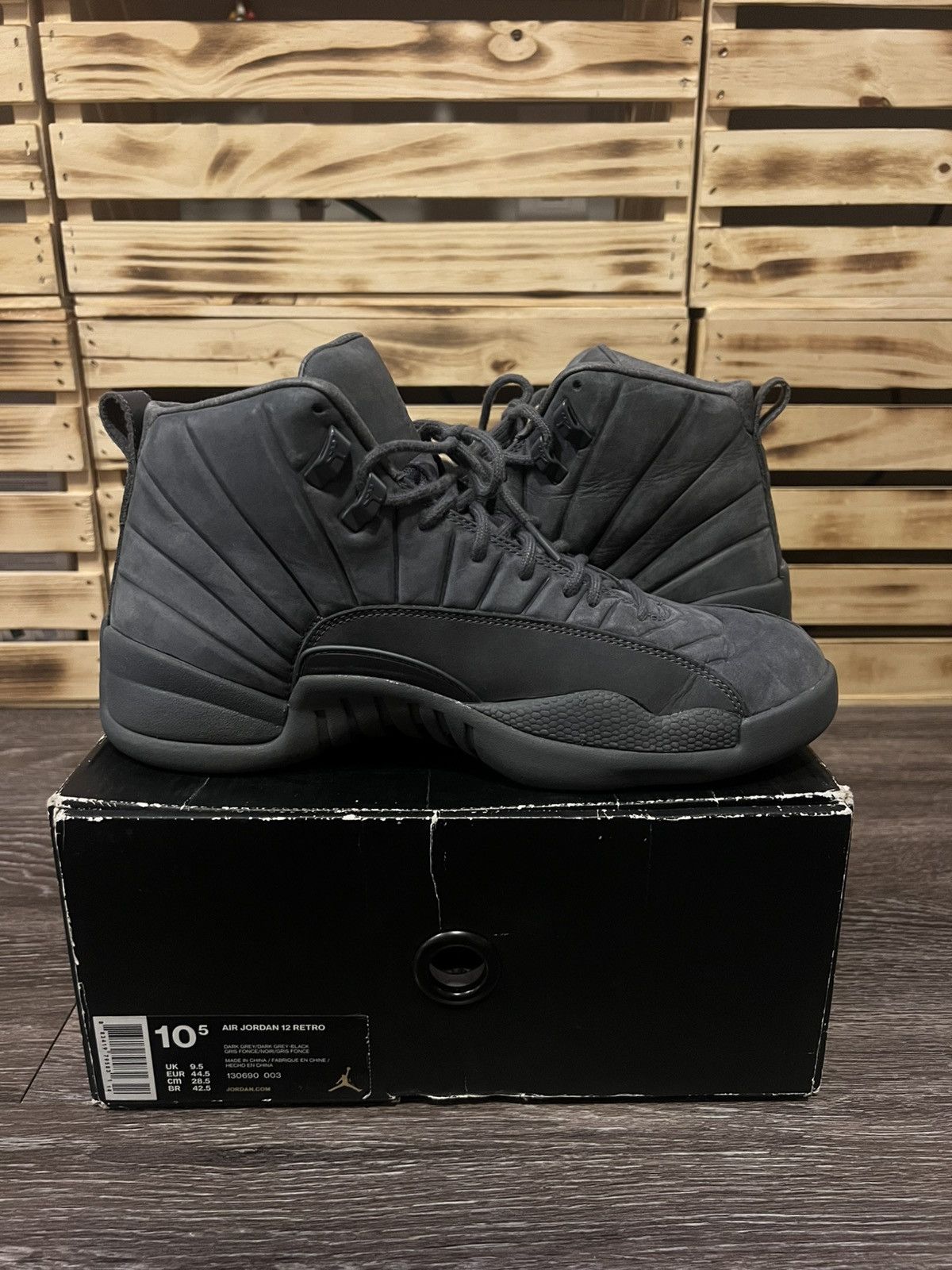 Jordan Brand Air Jordan Retro 12 PSNY Dark Grey Size 10.5 130690-003 Size US 10.5 / EU 43-44 - 6 Thumbnail