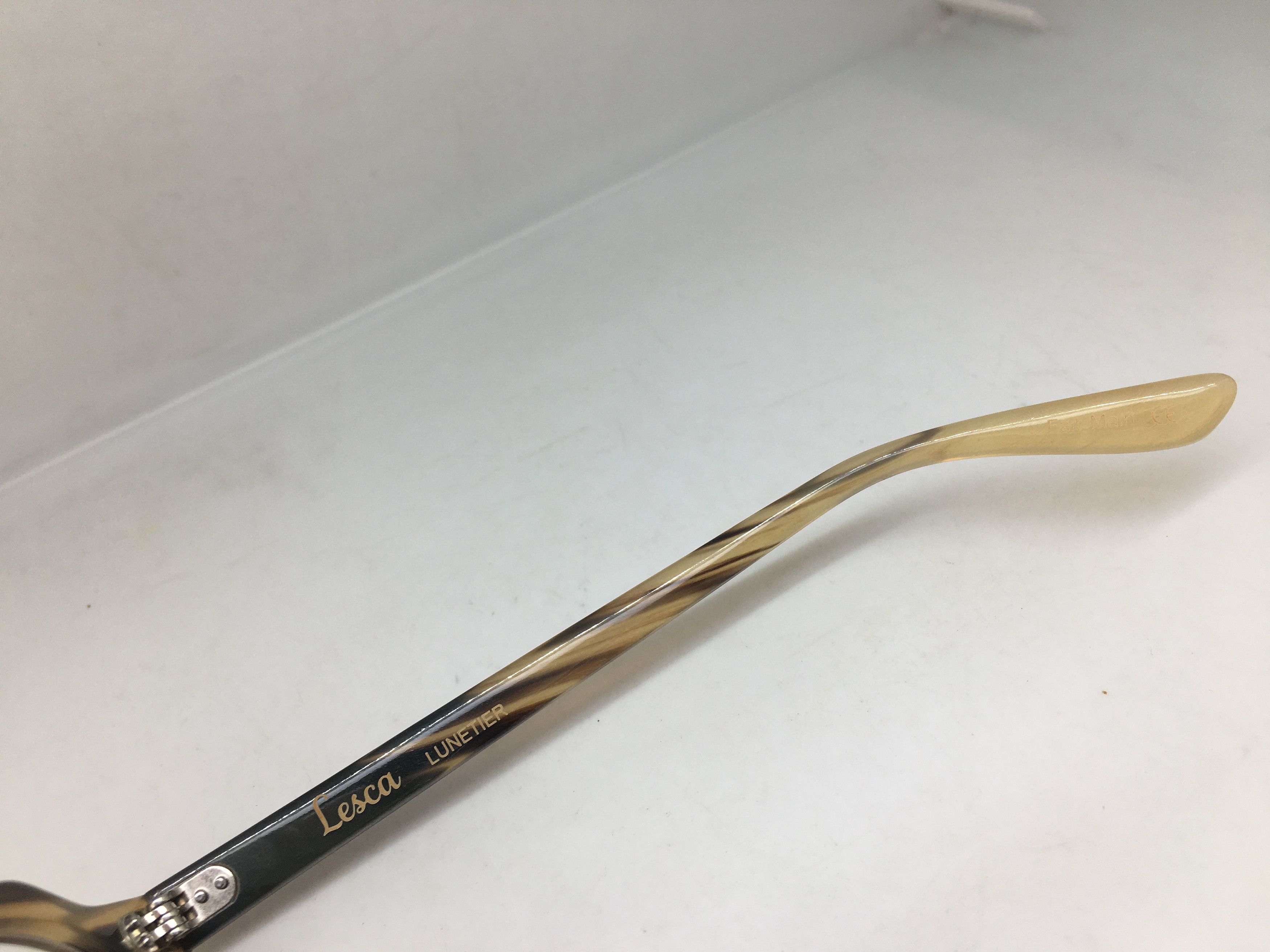 Lesca Lunetier Lesca Lunetier Genuine Horn PICA Architect Eyeglasses Size ONE SIZE - 4 Thumbnail