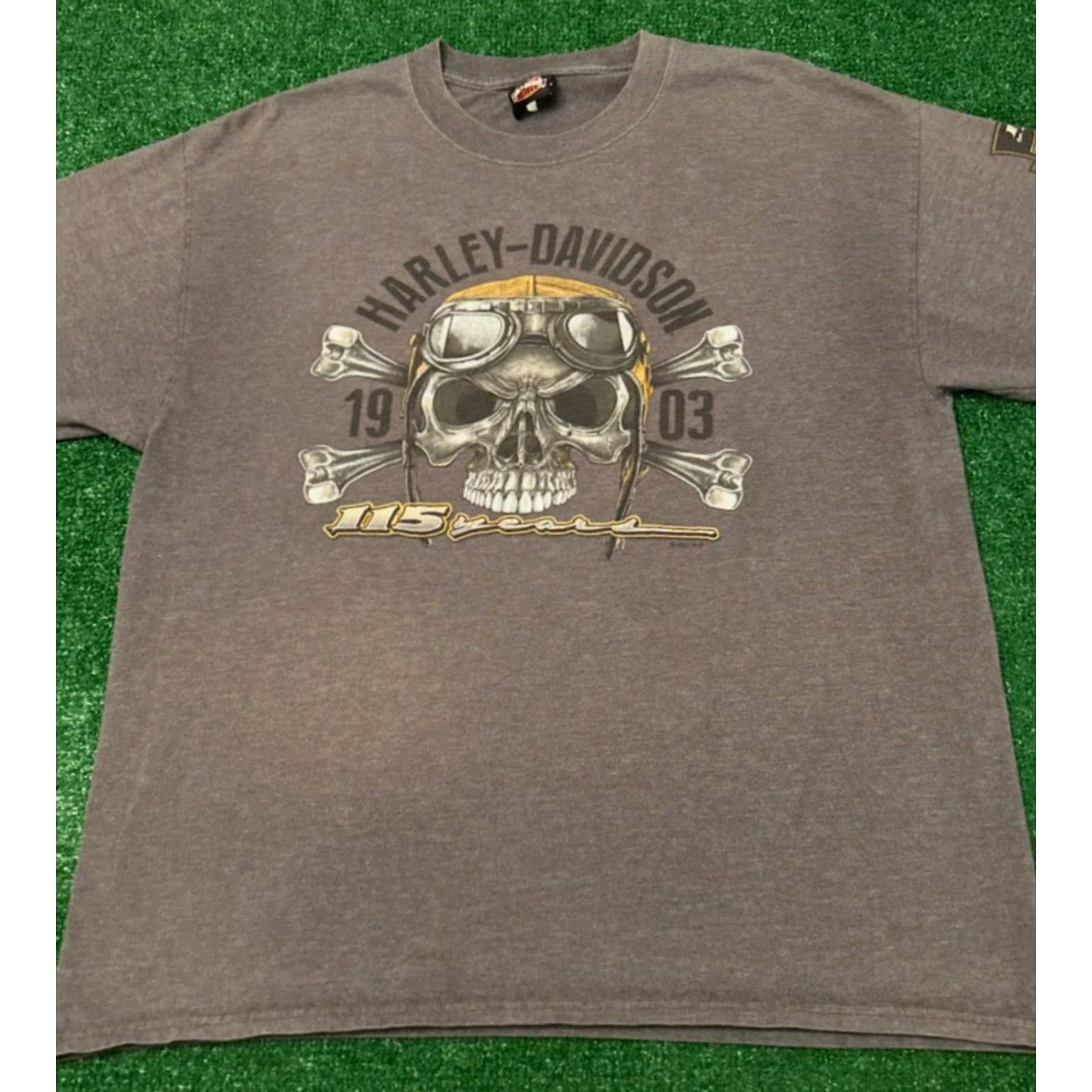 Harley Davidson VTG Harley Davidson 115 Years Anniversary Texas Skull 2017 Y2K Shirt XL Mens Size US XL / EU 56 / 4 - 5 Thumbnail
