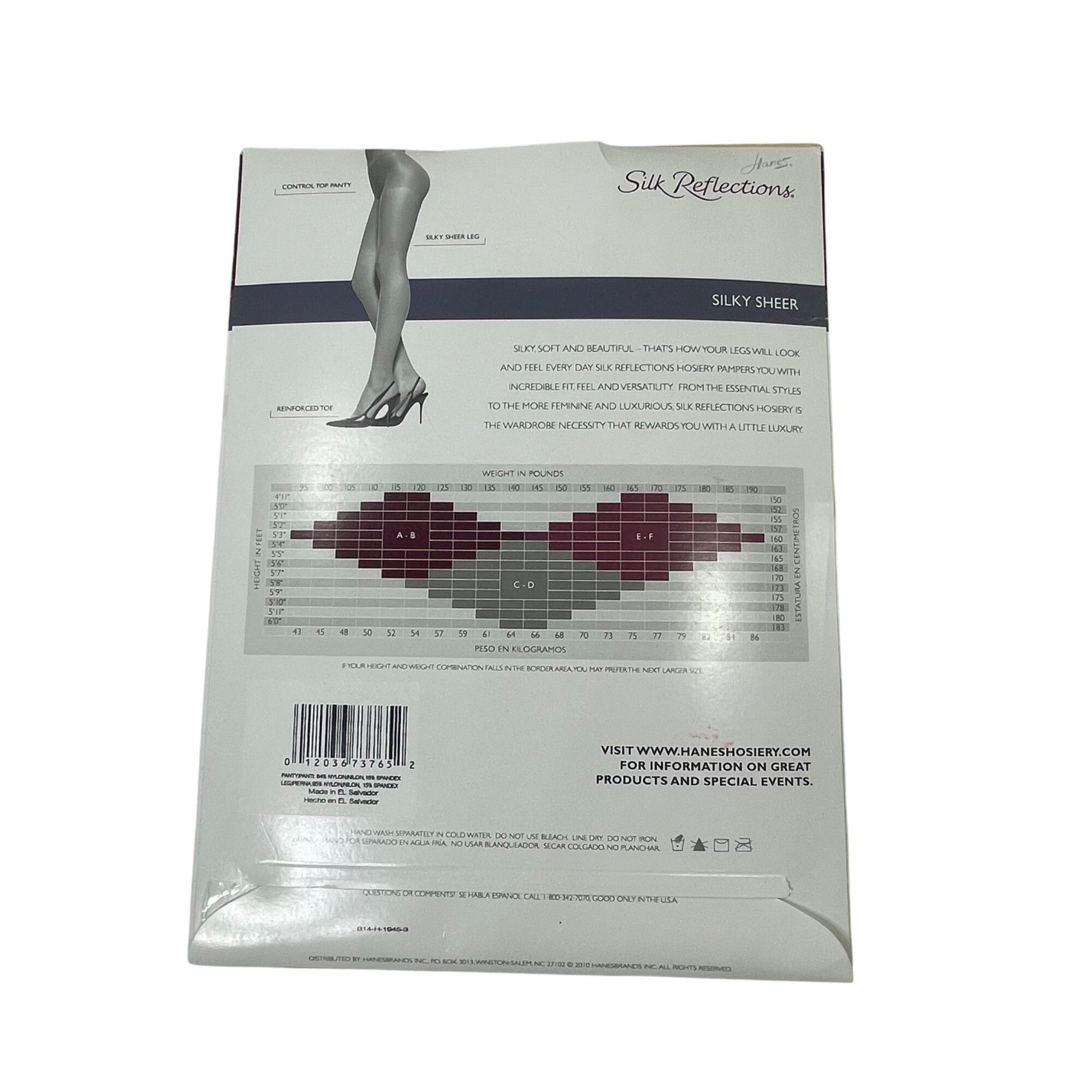 Hanes Hanes Silk Reflections Control Top Reinforced Toe Pantyhose Size ONE SIZE - 3 Thumbnail