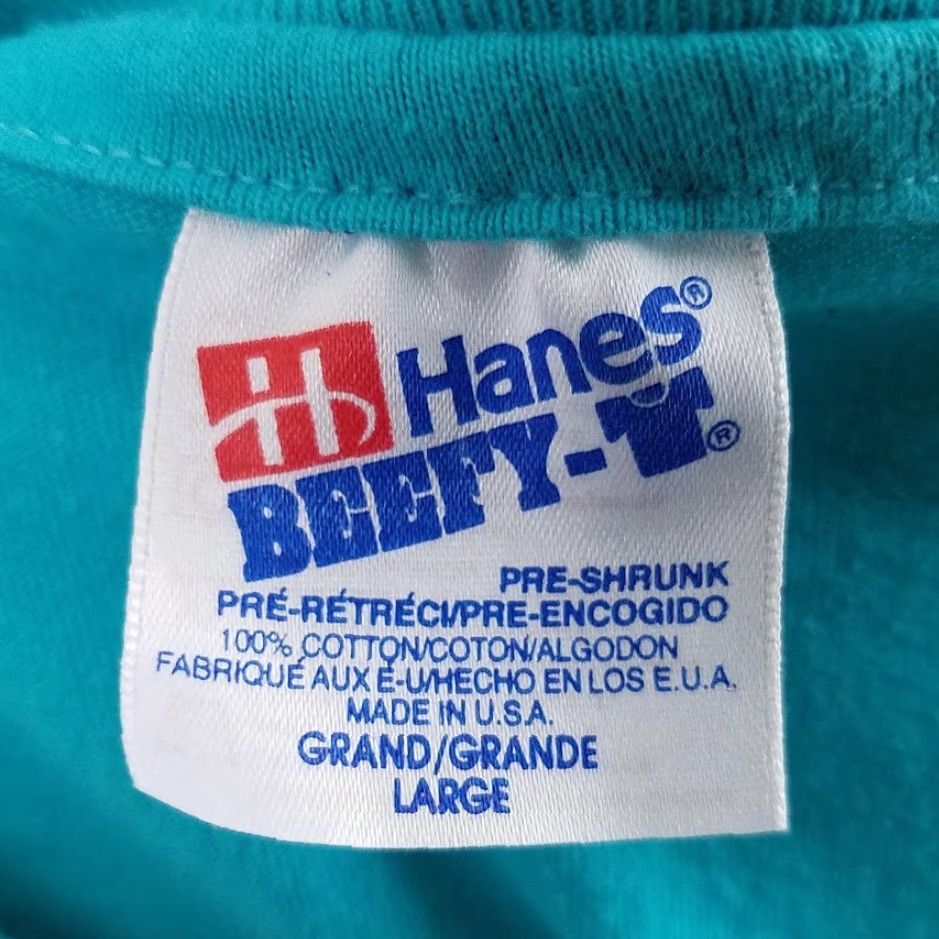 Hanes VINTAGE Hanes T-Shirt Heart Blue 90s Churchill Hospital Made In USA Large Mens Size US L / EU 52-54 / 3 - 5 Thumbnail