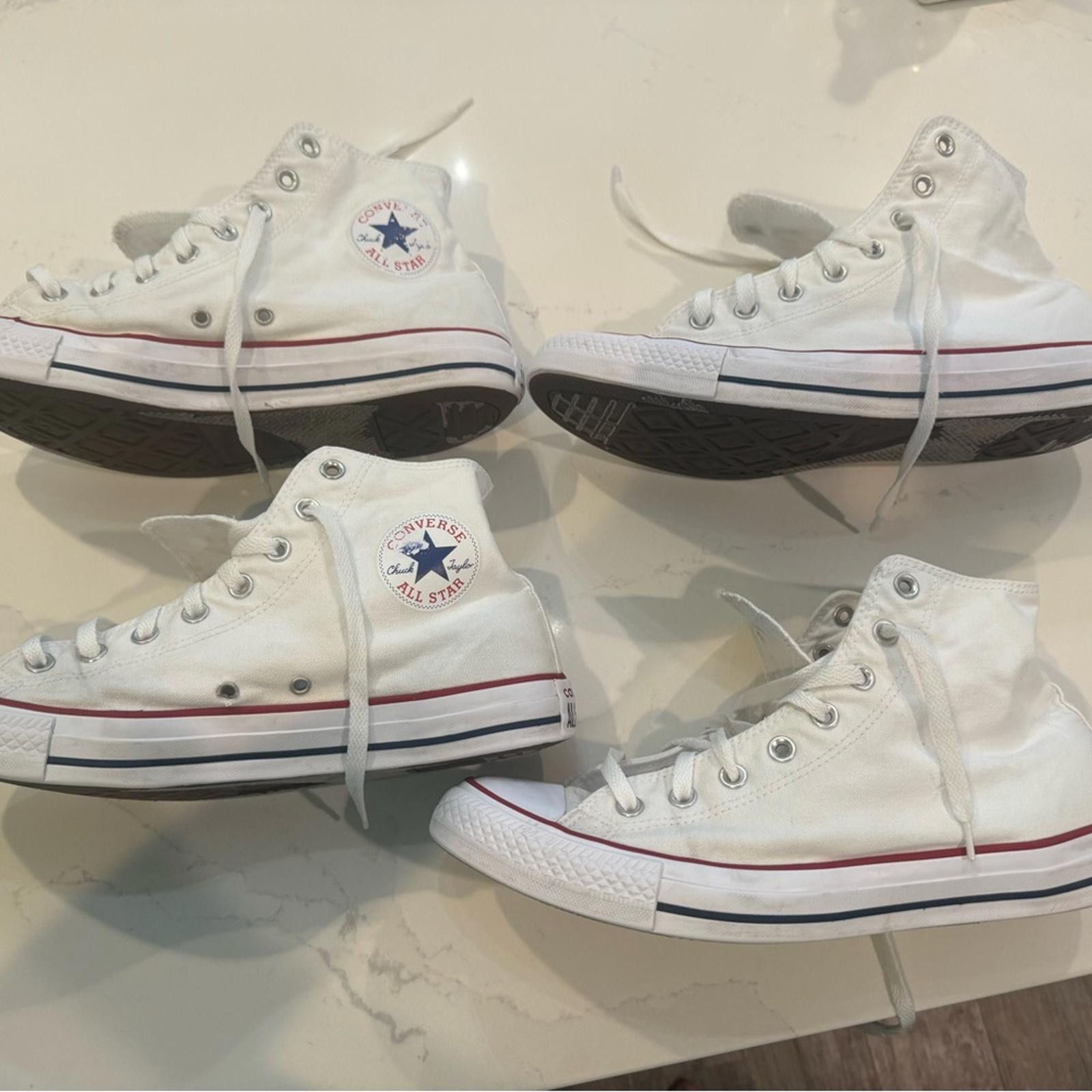 Converse Converse White Sneakers with Red Highlights Size US 12 / EU 45 - 2 Thumbnail