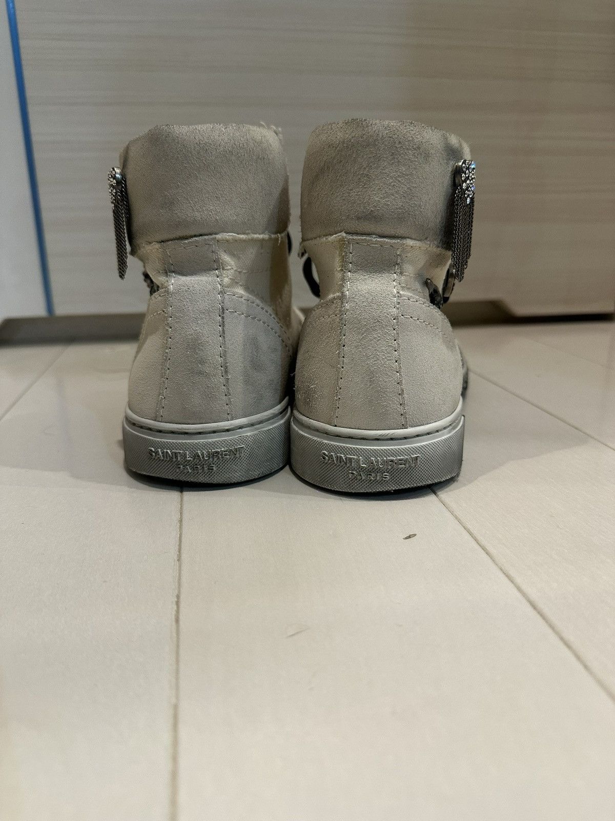 Saint Laurent Paris 17aw Saint Laurent Smoking Forever High-Top Sneakers Size US 7 / EU 40 - 5 Thumbnail