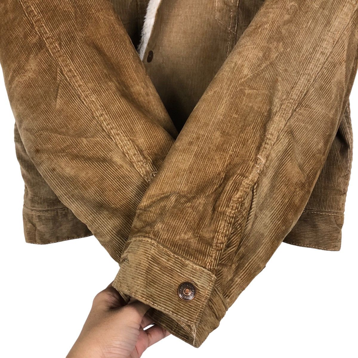 Levi's 🔥Vintage Cropped Biker Jacket Levi’s America Corduroy Size US M / EU 48-50 / 2 - 15 Thumbnail