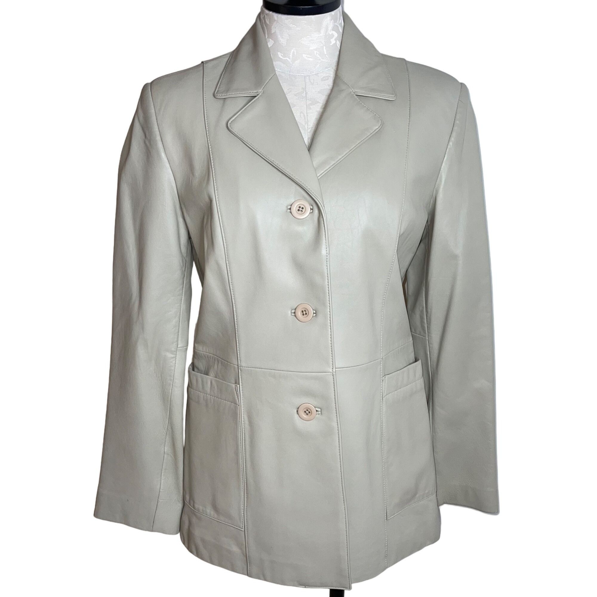 Image of Classiques Entier Vintage Womens Blazer Jacket Size Small in Beige