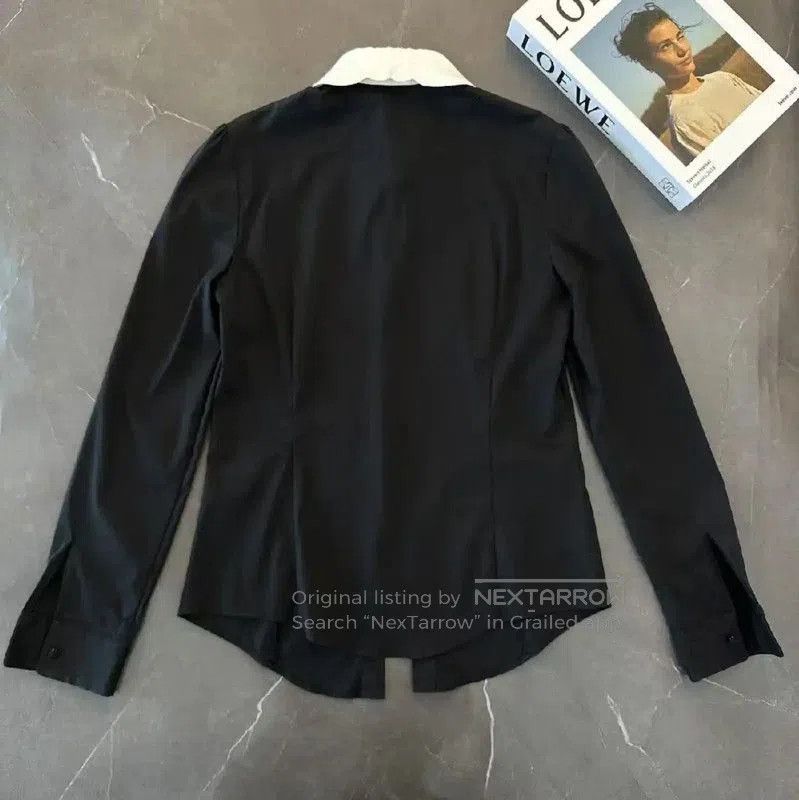 Valentino Valentino Black Cotton Blend Women's Shirt . Size XXS / US 00 / IT 34 - 2 Thumbnail