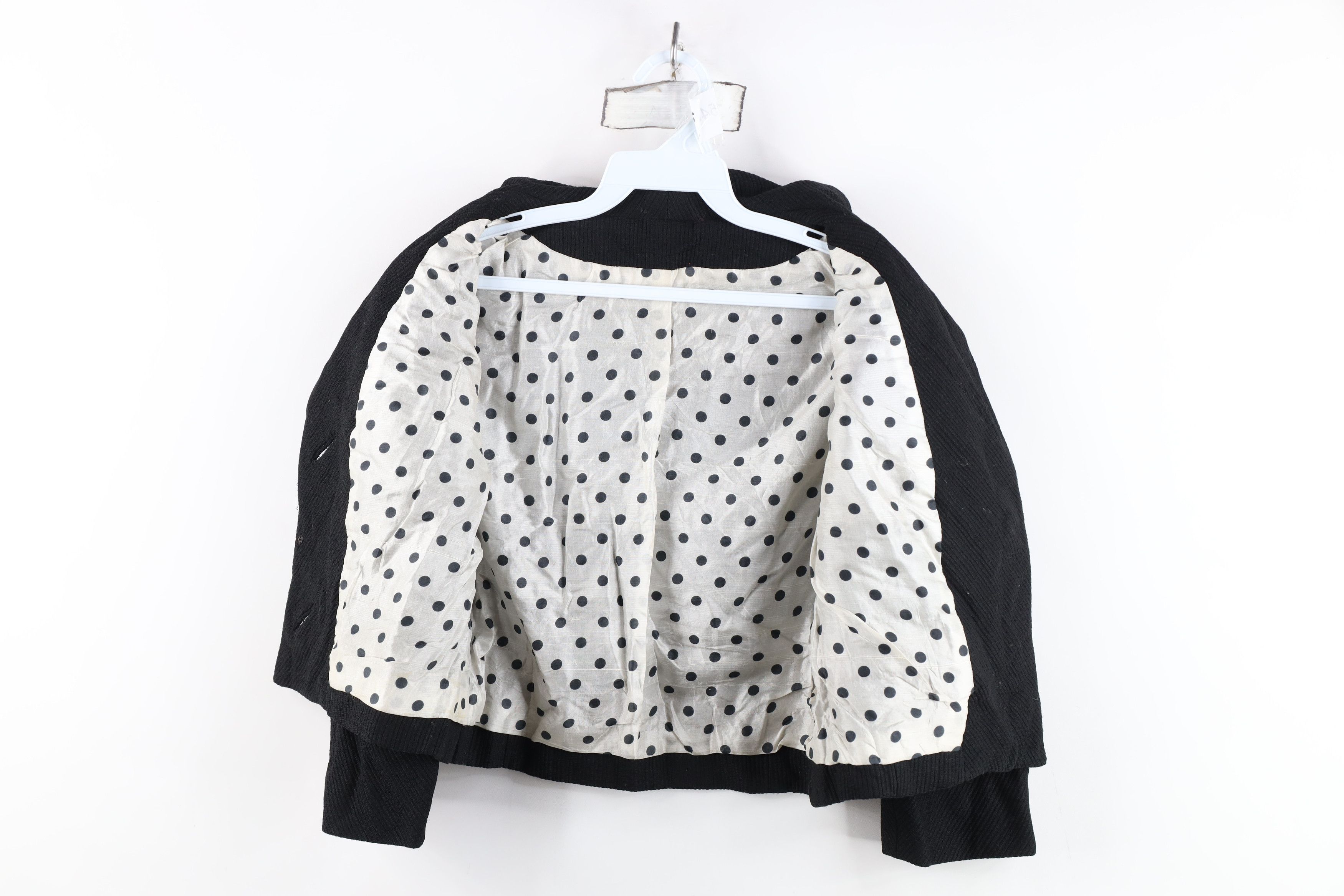 Vintage Vintage 60s 70s Streetwear Big Button Blazer Jacket Black Size S / US 4 / IT 40 - 8 Thumbnail