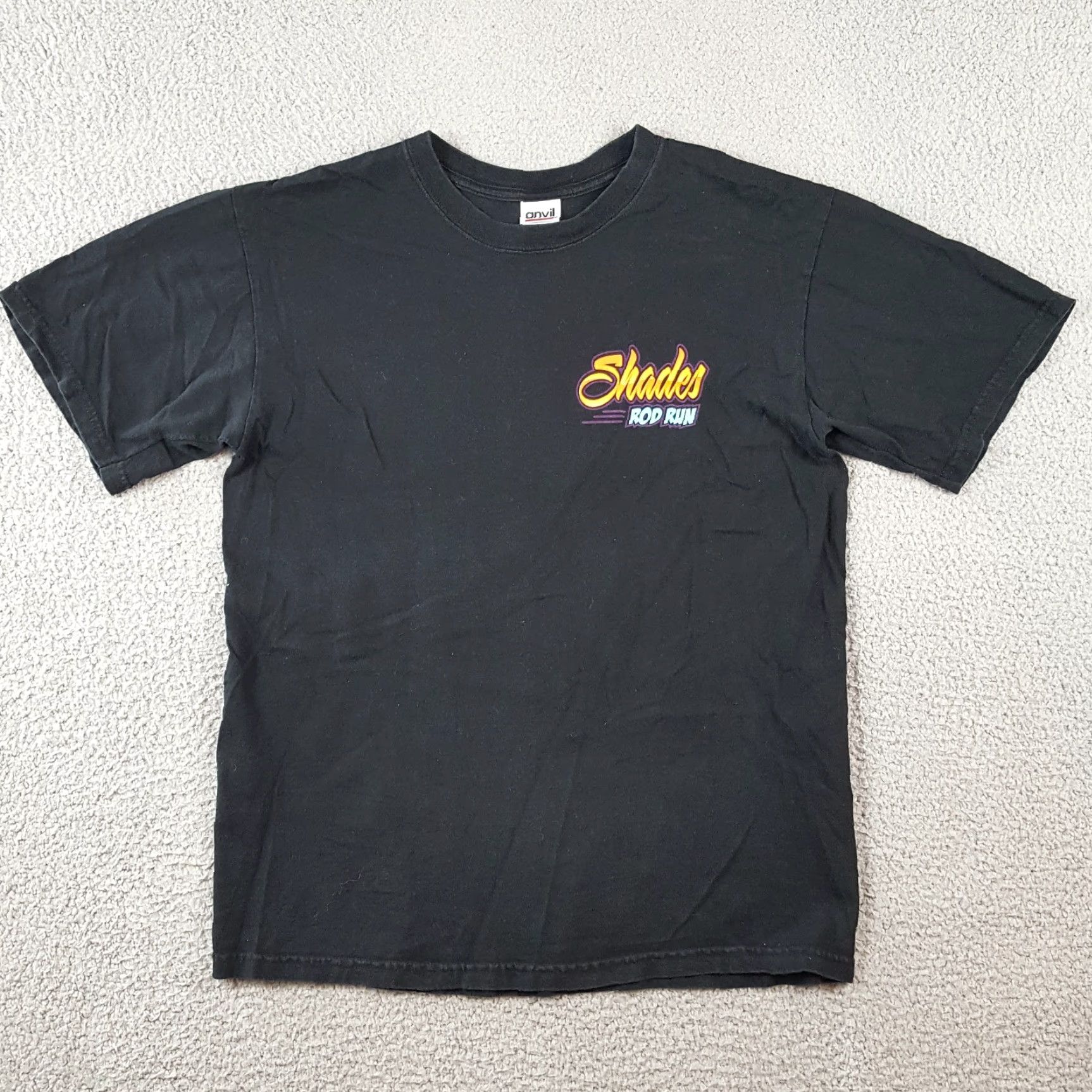 Anvil Vintage Shades Hot Rod Car Racing Black T-Shirt NASCAR Retro Anvil Men M Short Sleeve Crew Neck Tennessee 90s 00s Vintage Racing Logo Embroidered NM Size US M / EU 48-50 / 2 - 2 Thumbnail