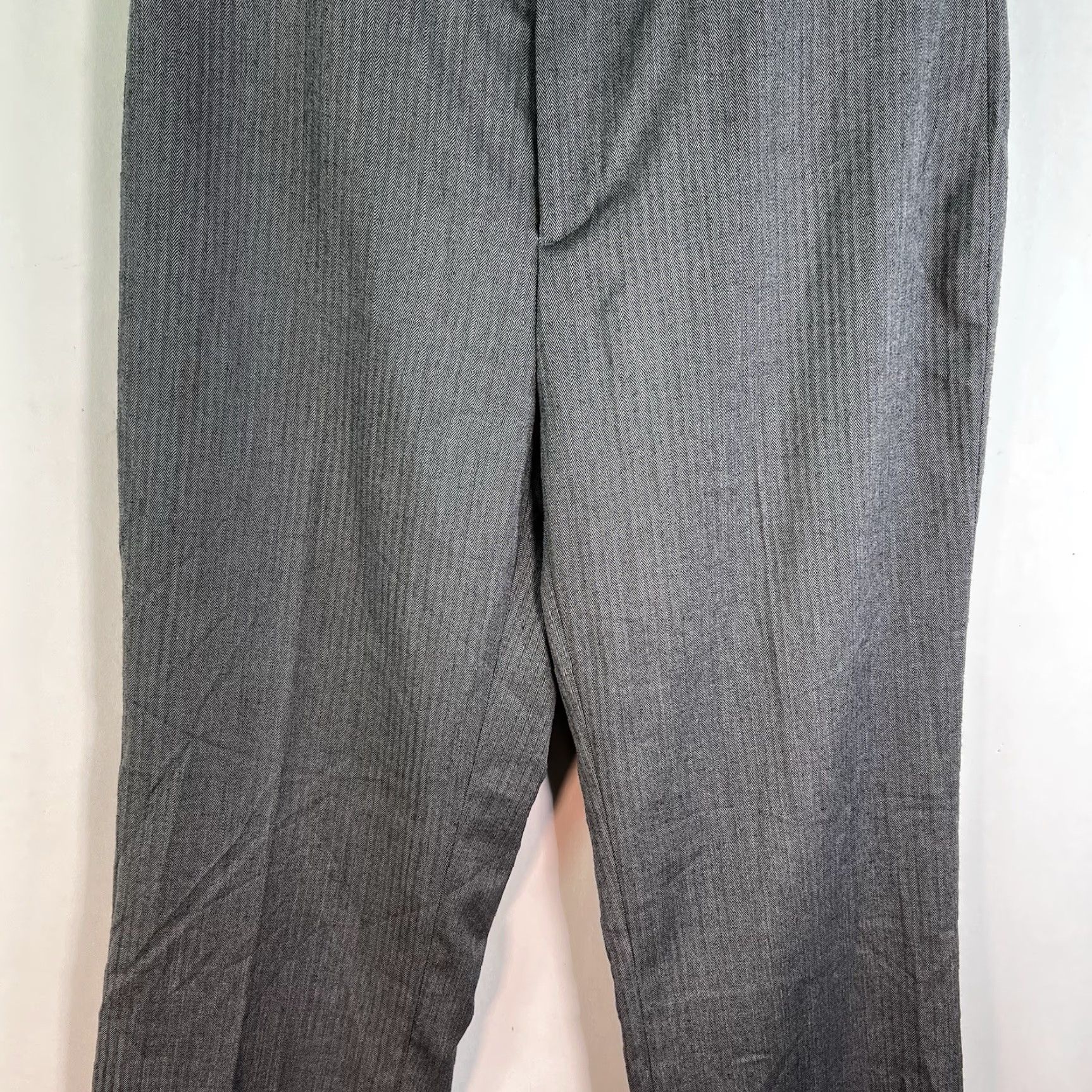 NYDJ NYDJ Straight Herringbone Dress Pants Womens Size 14 Gray 365X33 Size 36" / US 14 / IT 50 - 3 Thumbnail