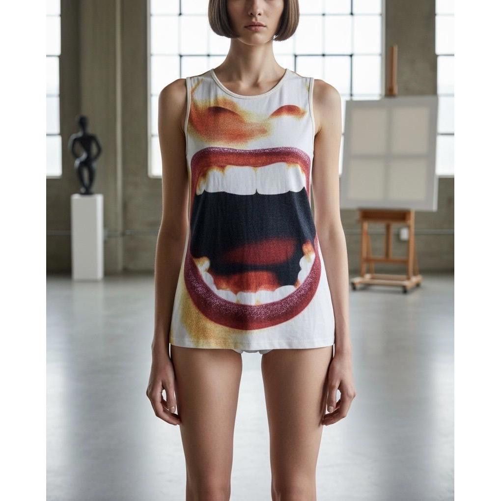 Desigual The Desigual Mouth Screaming Tank Top Size ONE SIZE - 1 Thumbnail