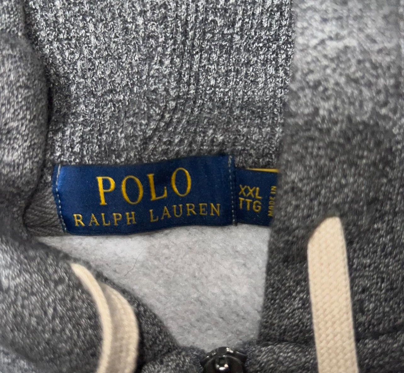 Polo Ralph Lauren Grey Polo Ralph Lauren Zip Up Hoodie Size US XXL / EU 58 / 5 - 2 Thumbnail