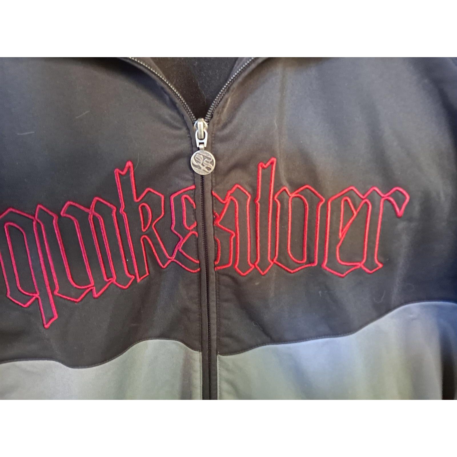 Quiksilver Quicksilver Black and Gray Full Zip Lightweight Bomber Jacke Size US L / EU 52-54 / 3 - 2 Thumbnail
