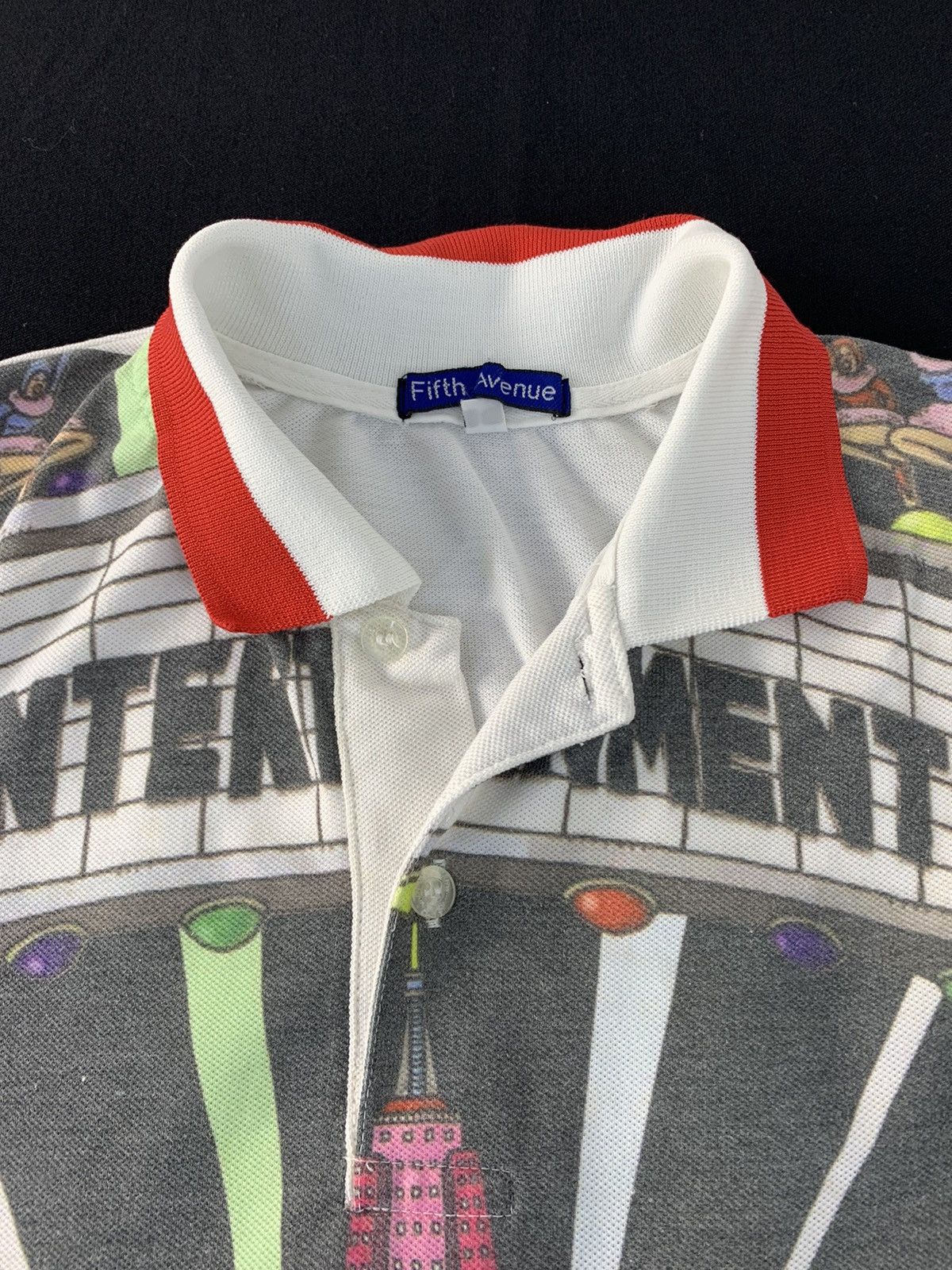 Japanese Brand Fifth Avenue New York City Entertainment Printed Polo Tee Size US M / EU 48-50 / 2 - 3 Thumbnail