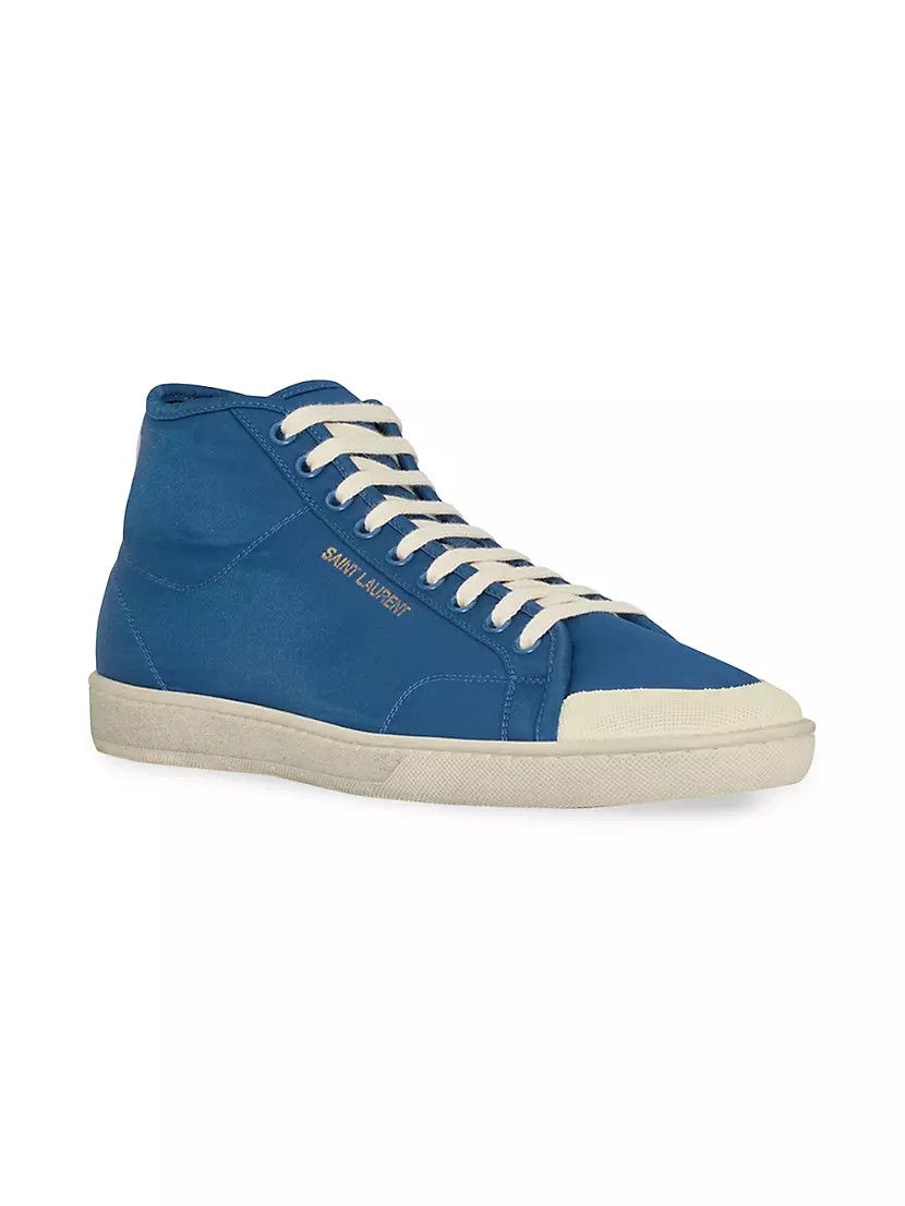 Saint Laurent Paris o1bcso1str1024 Court Classic SL/39 MID top Sneakers in Blue Size US 9 / EU 42 - 2 Thumbnail