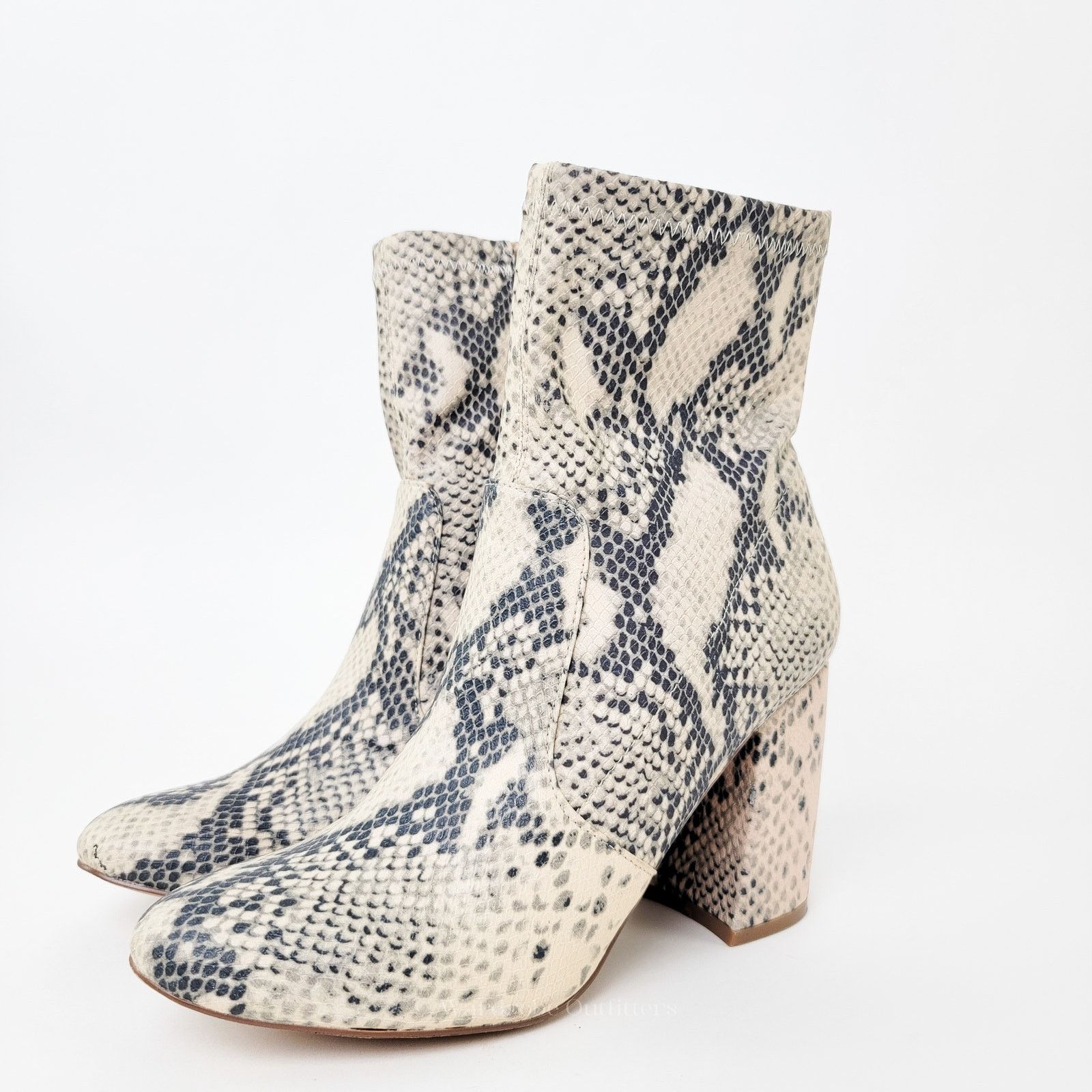Steve Madden Steve Madden Chunky Block Heel Chelsea Snake Skin Boots Size US 8.5 / IT 38.5 - 5 Thumbnail