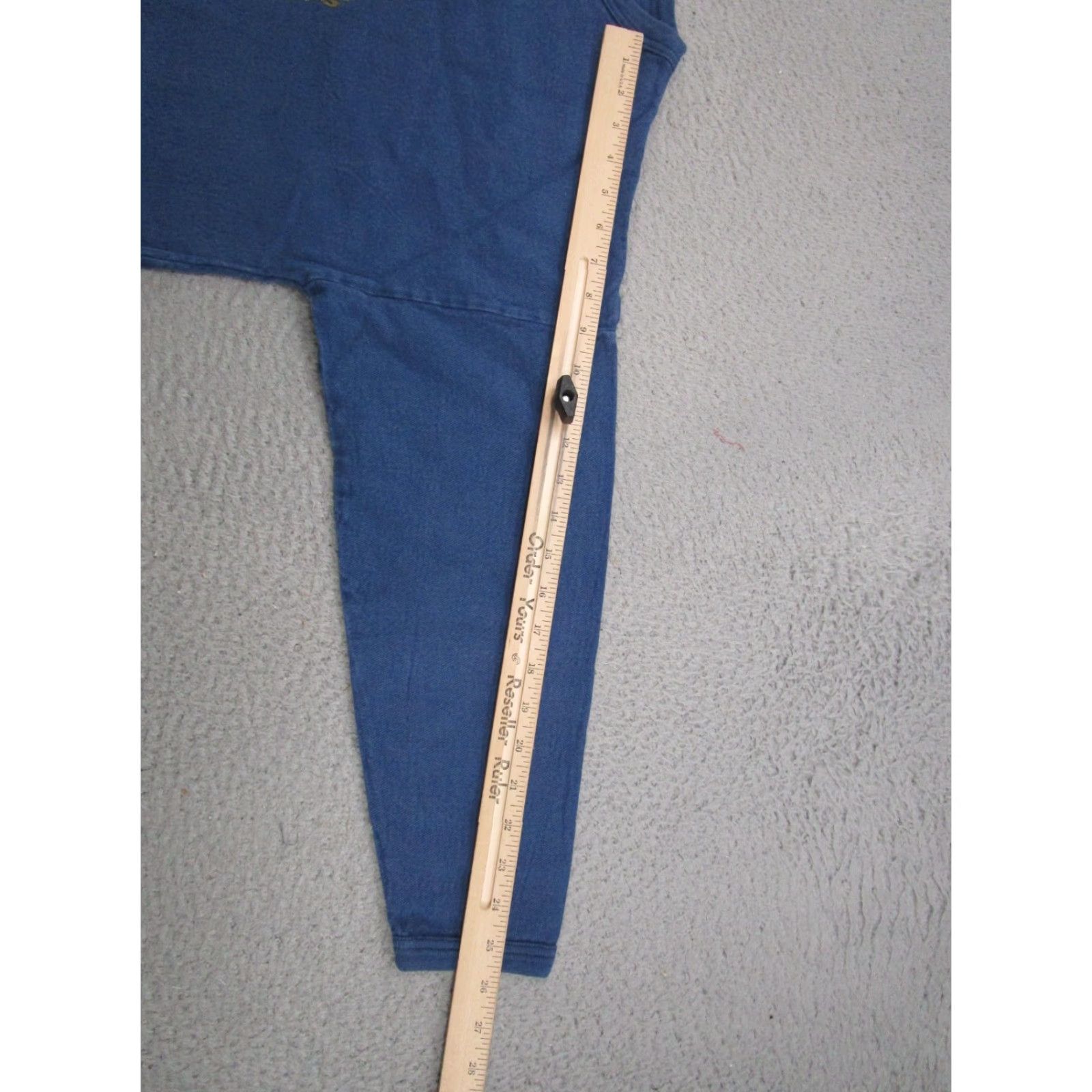 Vintage VINTAGE Bonjour Sweatshirt Top Women's One Size Blue 90s Pullover Casual Activewear Size ONE SIZE - 7 Thumbnail