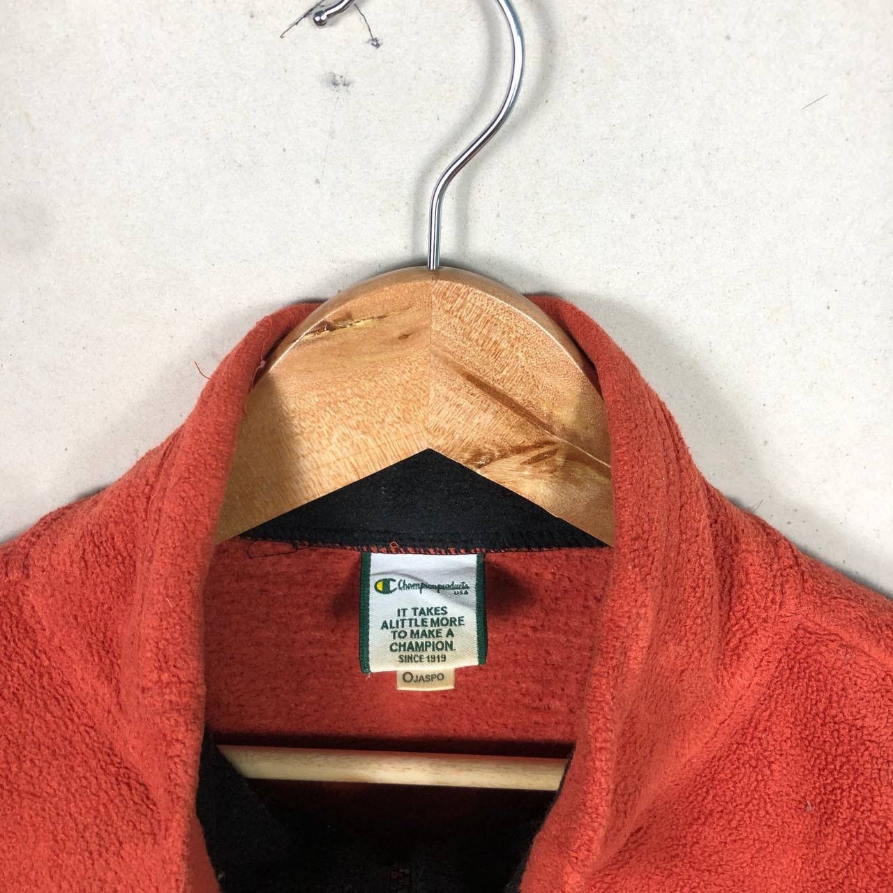 Champion Vintage Champion Fleece Sweater Jacket Orange Size US L / EU 52-54 / 3 - 8 Thumbnail