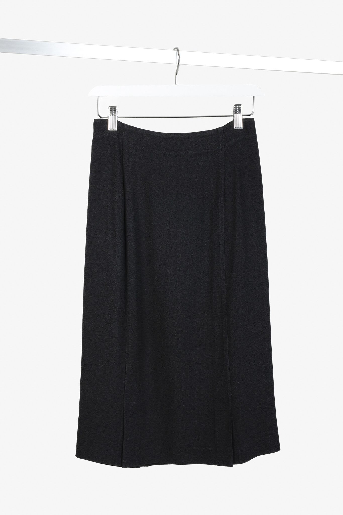 Prada Prada Black Crepe Knee Length Skirt Size 25" / US 0 / IT 36 - 1 Thumbnail