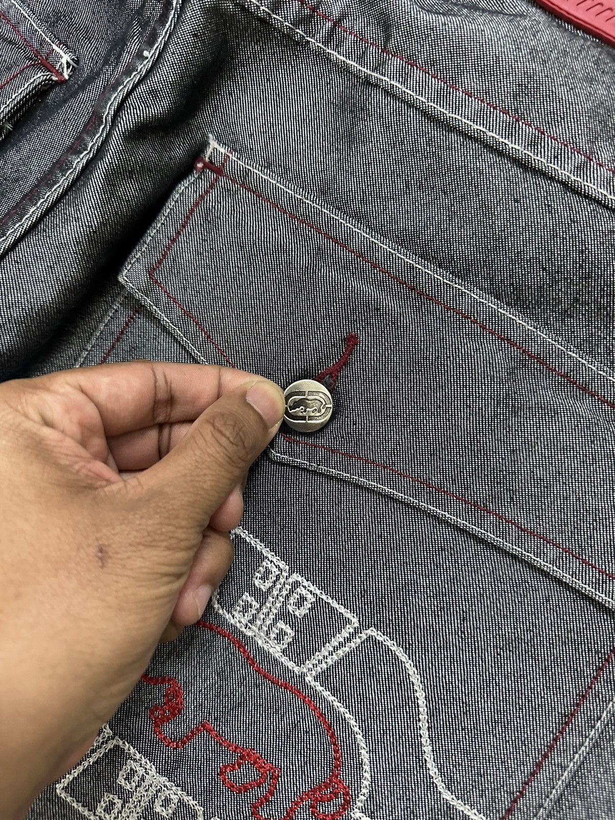 Ecko Unltd. × JNCO × Vintage Rare Vintage Y2K Ecko Unltd Baggy Goth Bondage Jeans Jnco Size US 34 / EU 50 - 19 Thumbnail