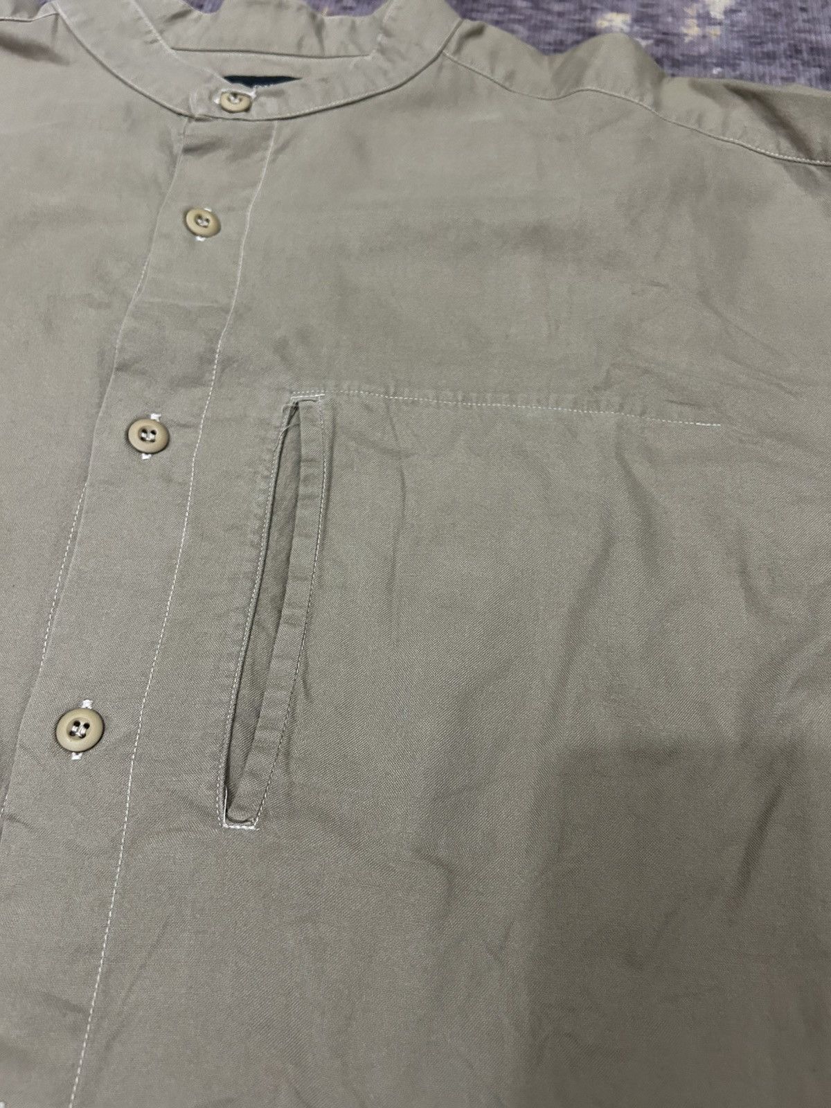 Issey Miyake Vintage Issey Miyake Stand Collar Button Shirt Size US M / EU 48-50 / 2 - 5 Thumbnail