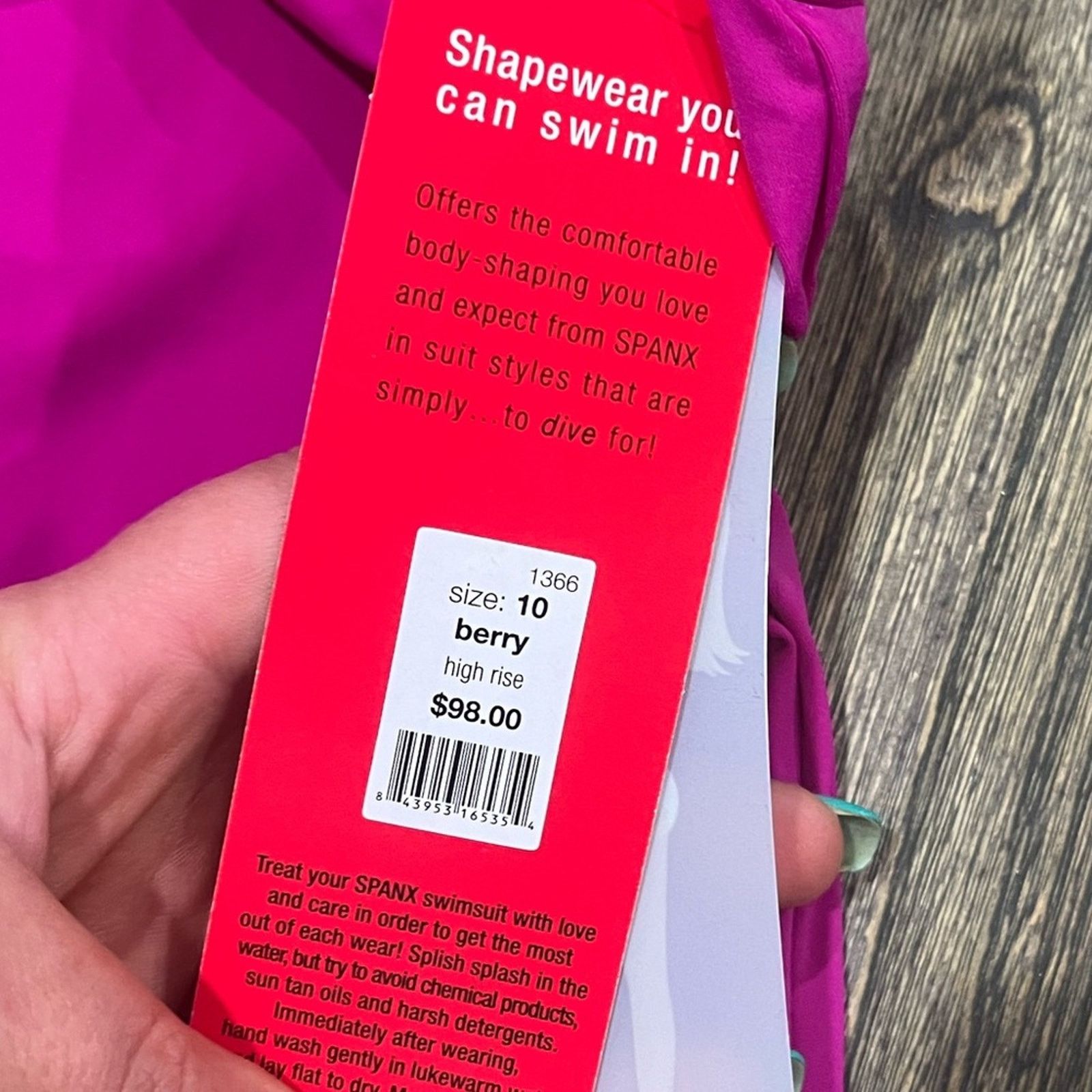 Spanx NWT Spanx Let's Go Be You Can Swim Hi-Rise Berry Size 10 Size ONE SIZE - 3 Thumbnail